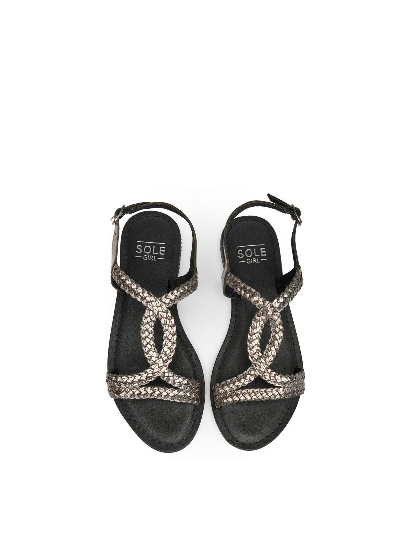 Heath Leather Sandals Silver