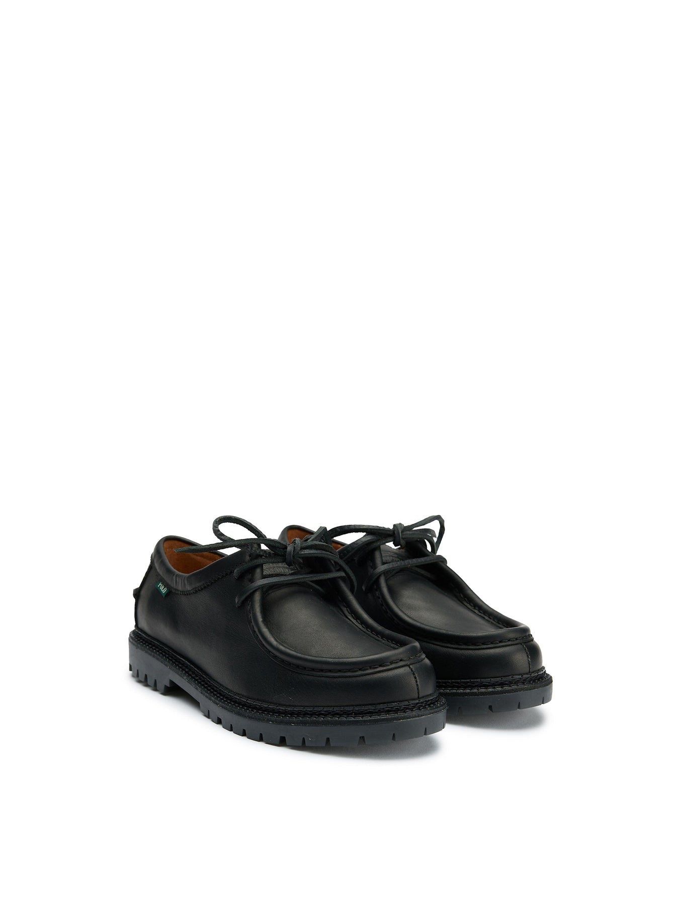 Jett Apron Leather Shoes Black