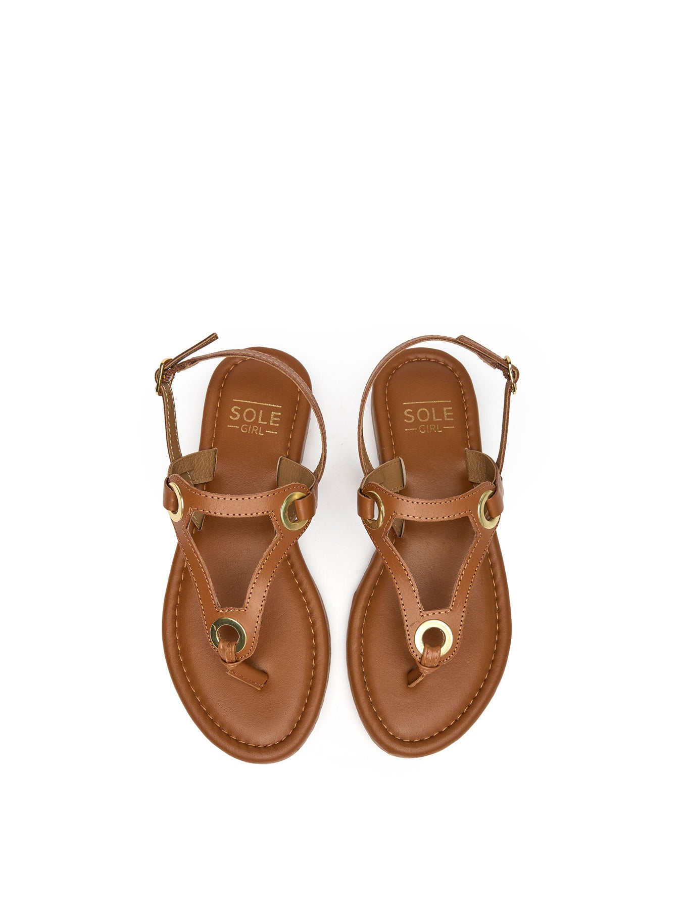 Lou Leather Sandals Tan