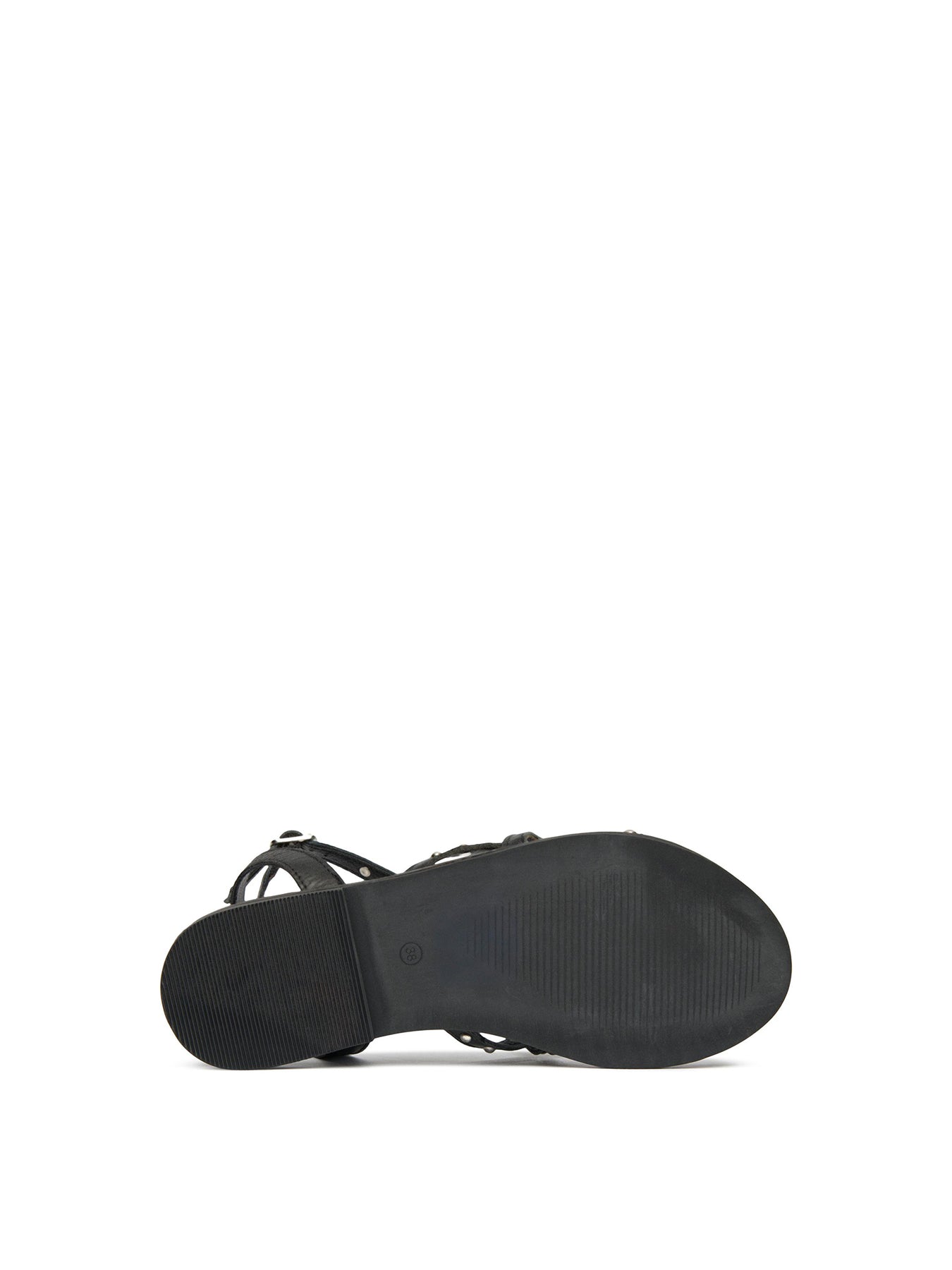 Rach Gladiator Leather Sandals Black