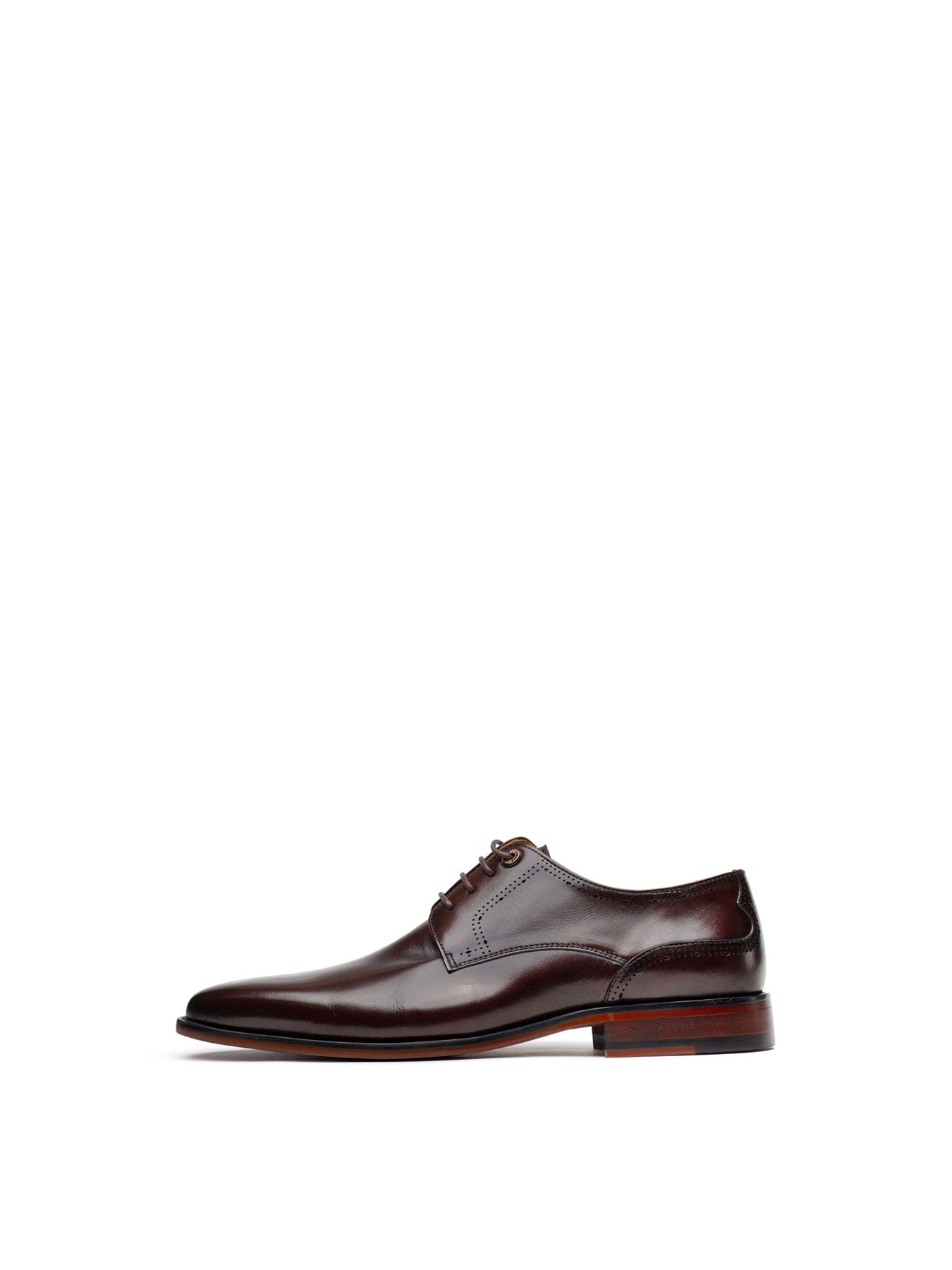 Warren Derby Leather Shoes Brown