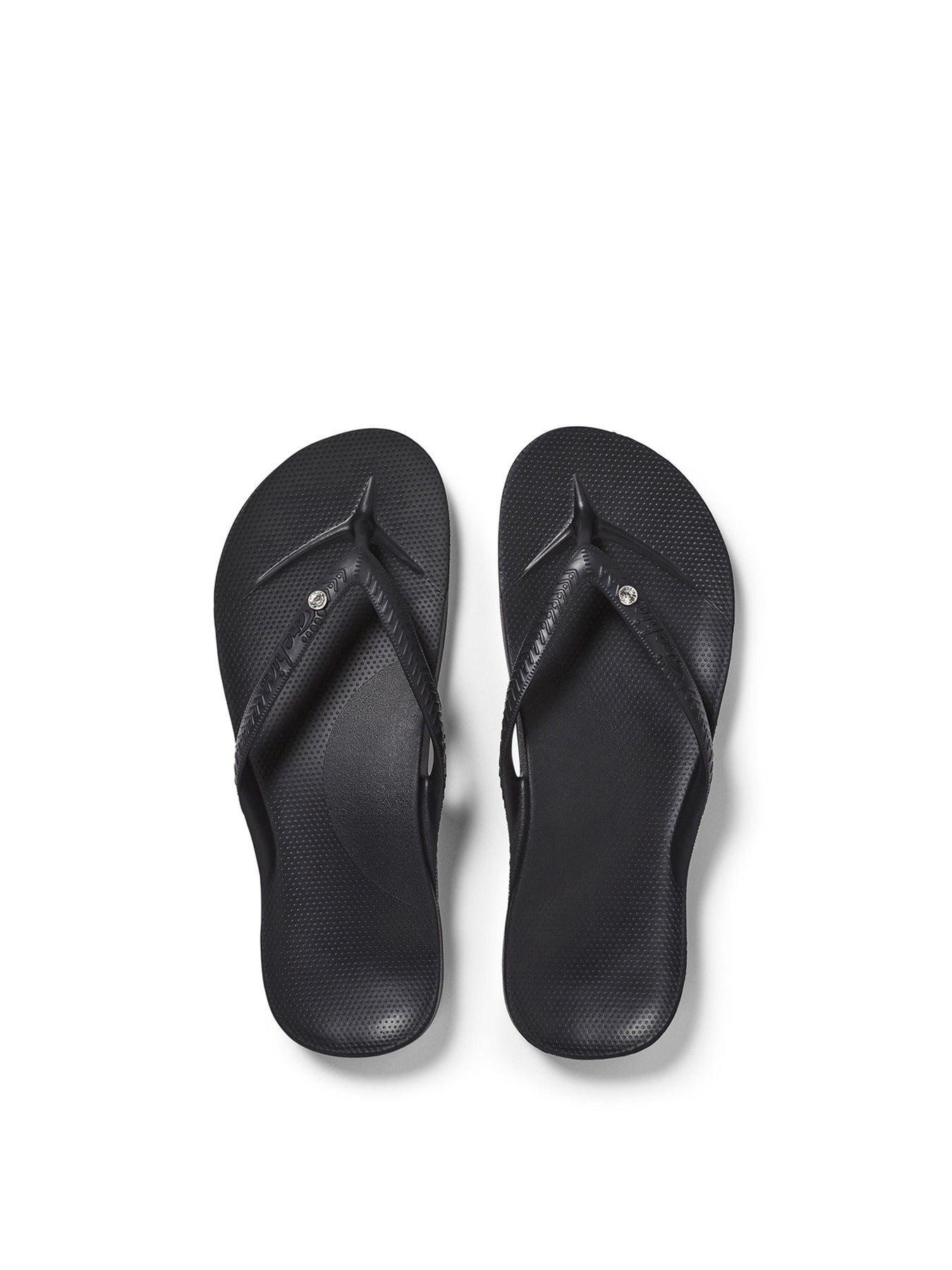 Arch Support Crystal Flip-Flops Black