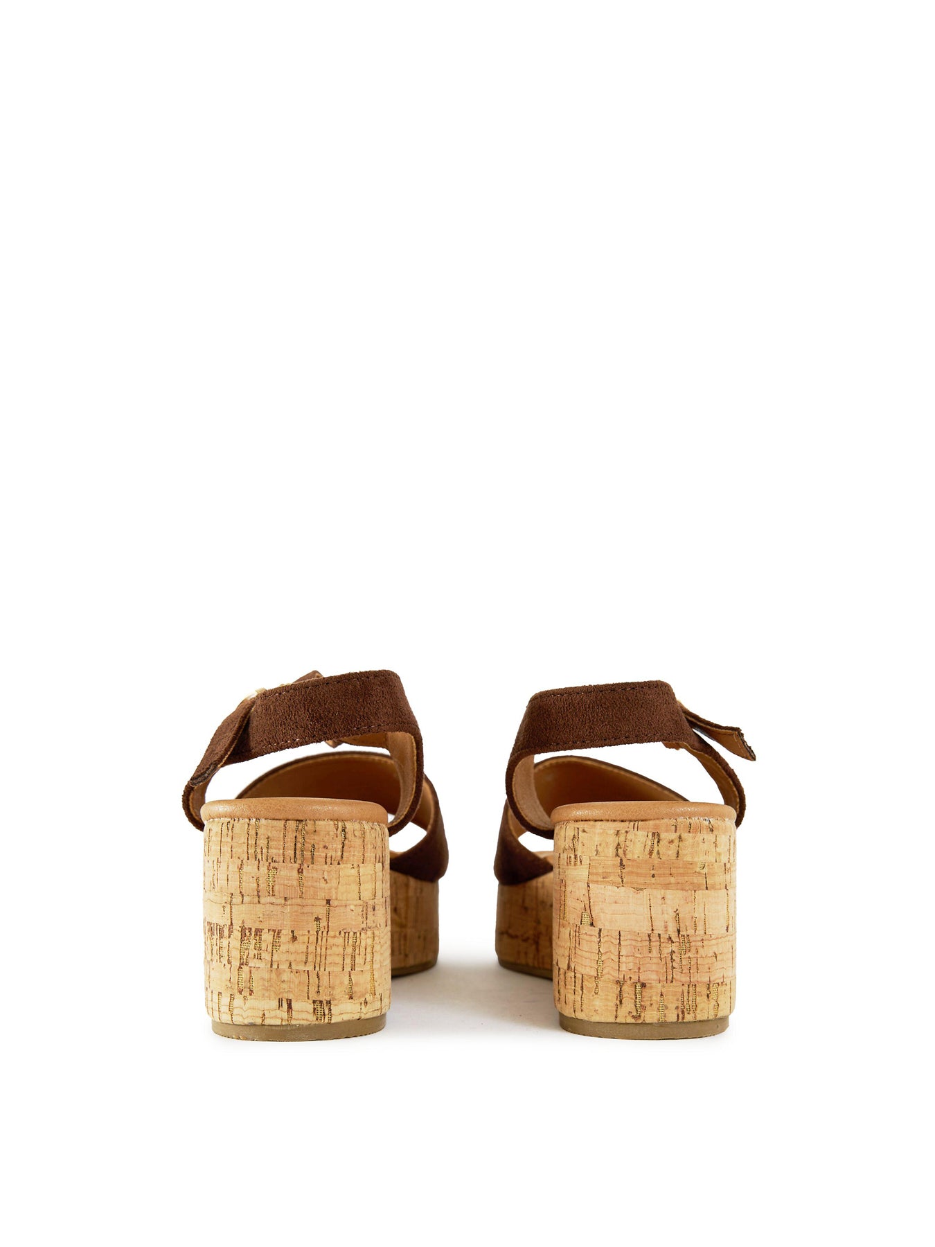 Gotu Cork Wedge Sandals Brown
