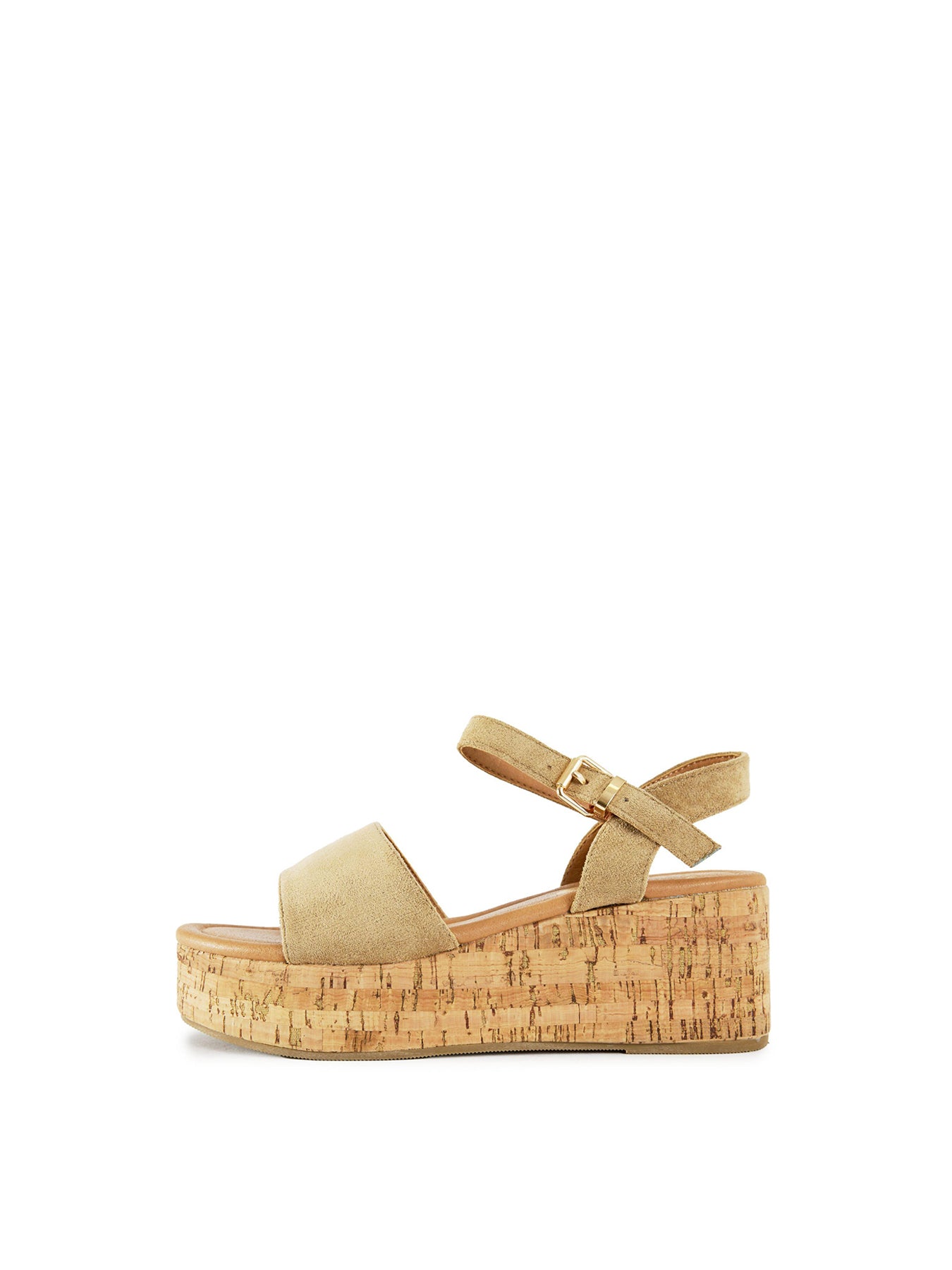 Gotu Cork Wedge Sandals Brown