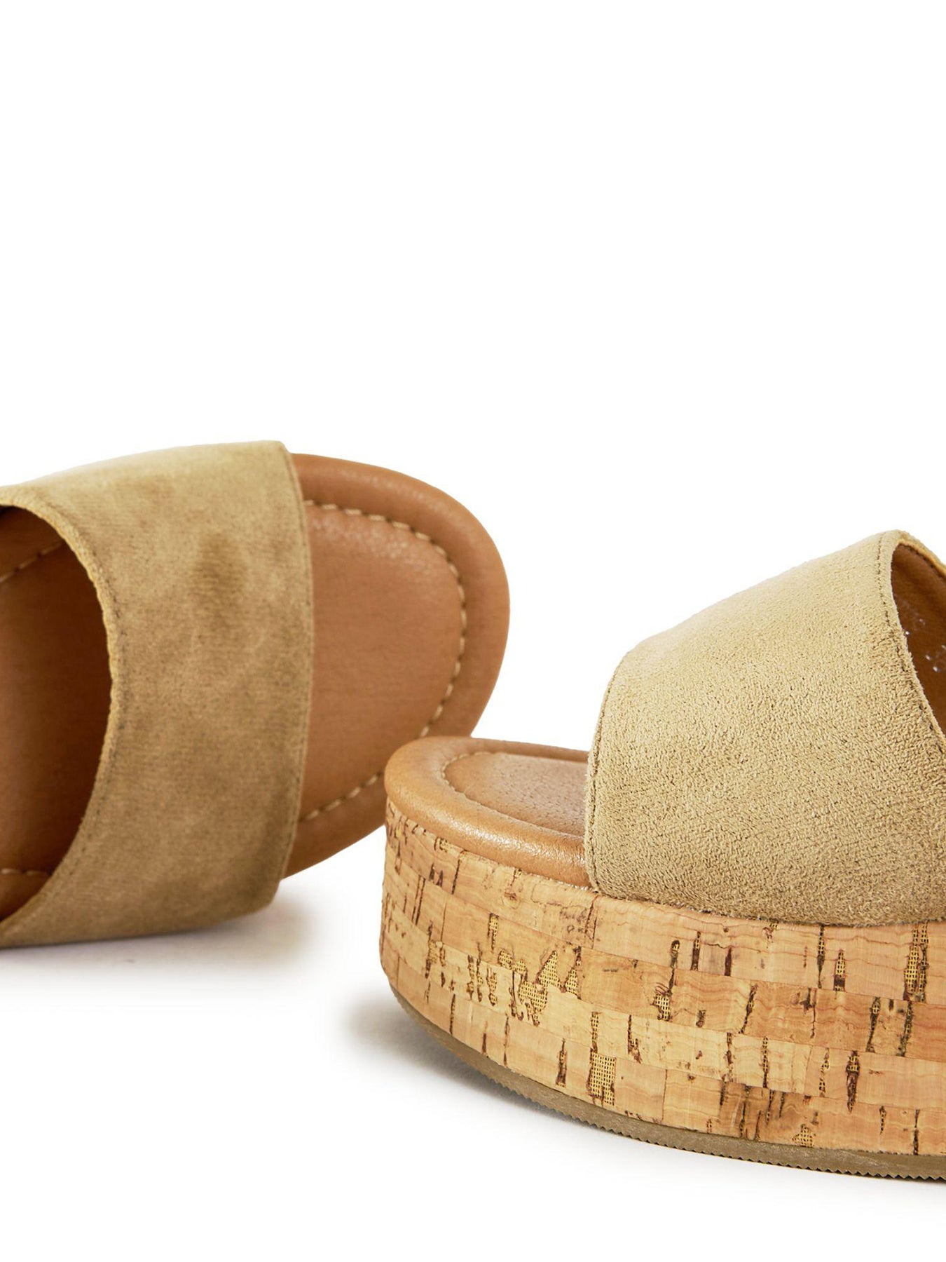 Gotu Cork Wedge Sandals Brown