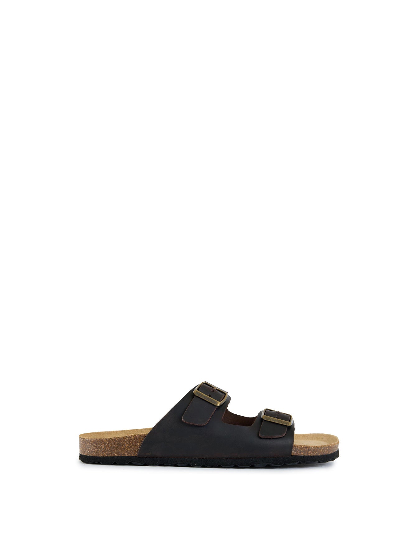 Nash Footbed Leather Sandals Brown