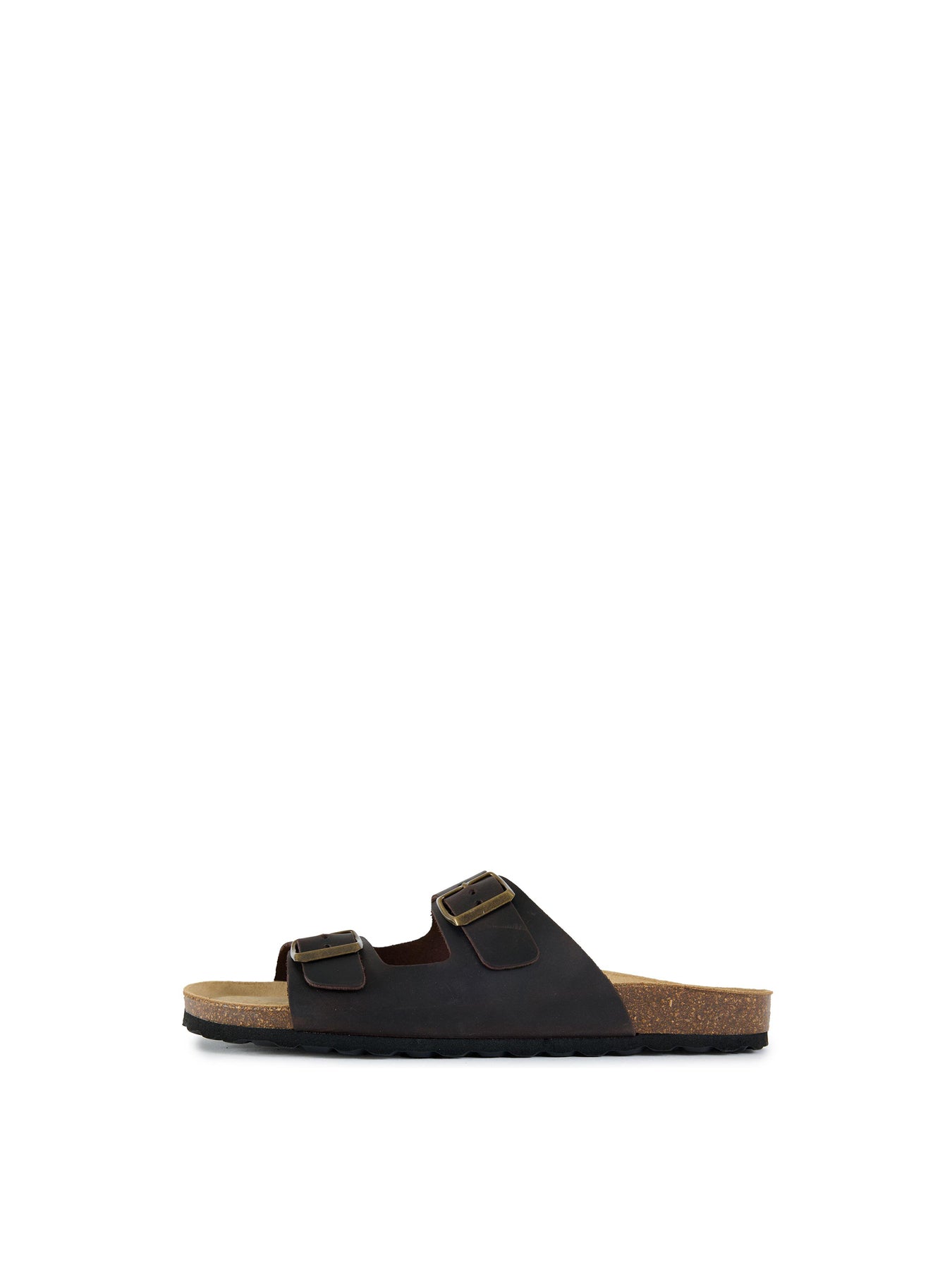 Nash Footbed Leather Sandals Brown