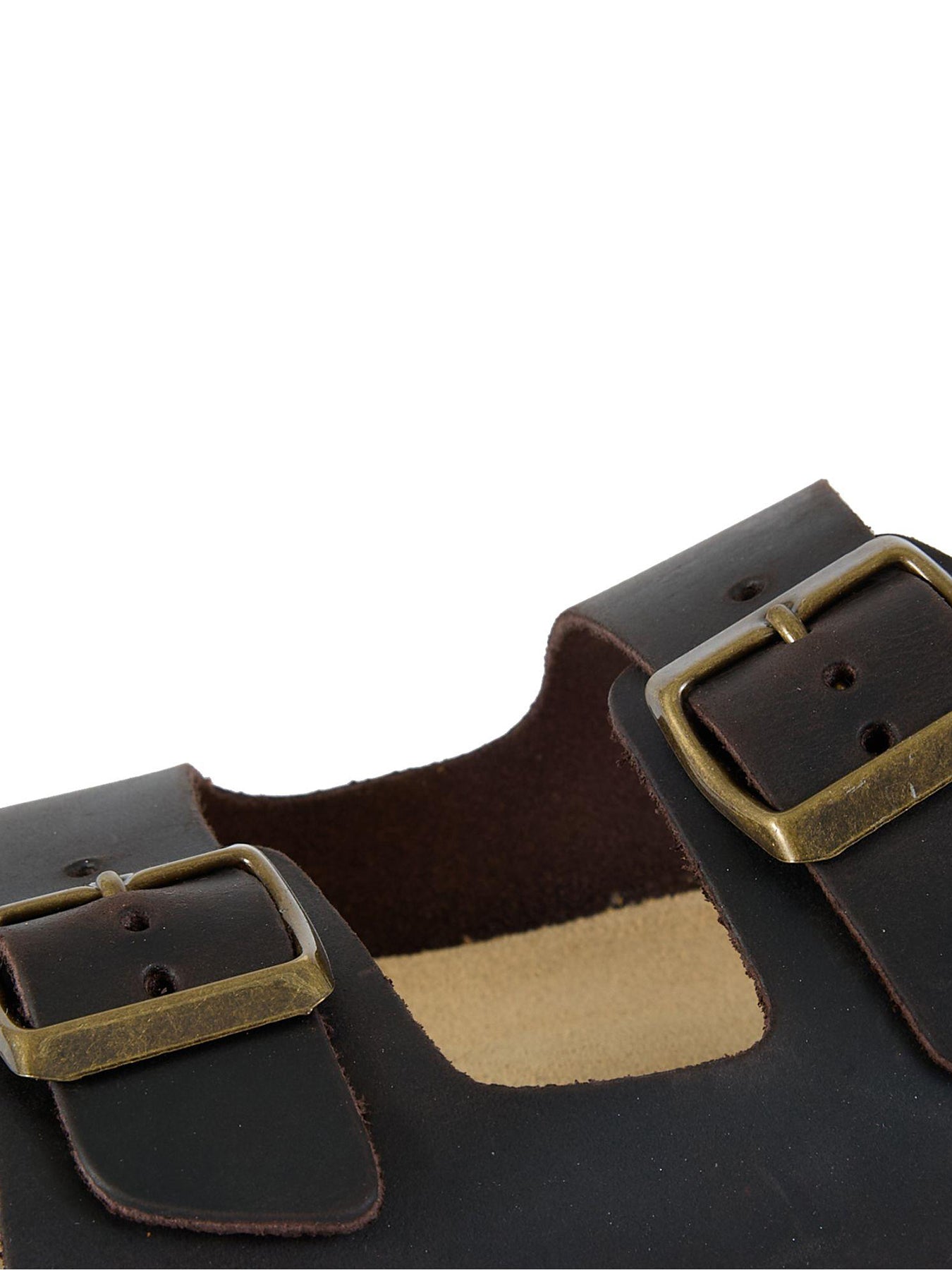 Nash Footbed Leather Sandals Brown