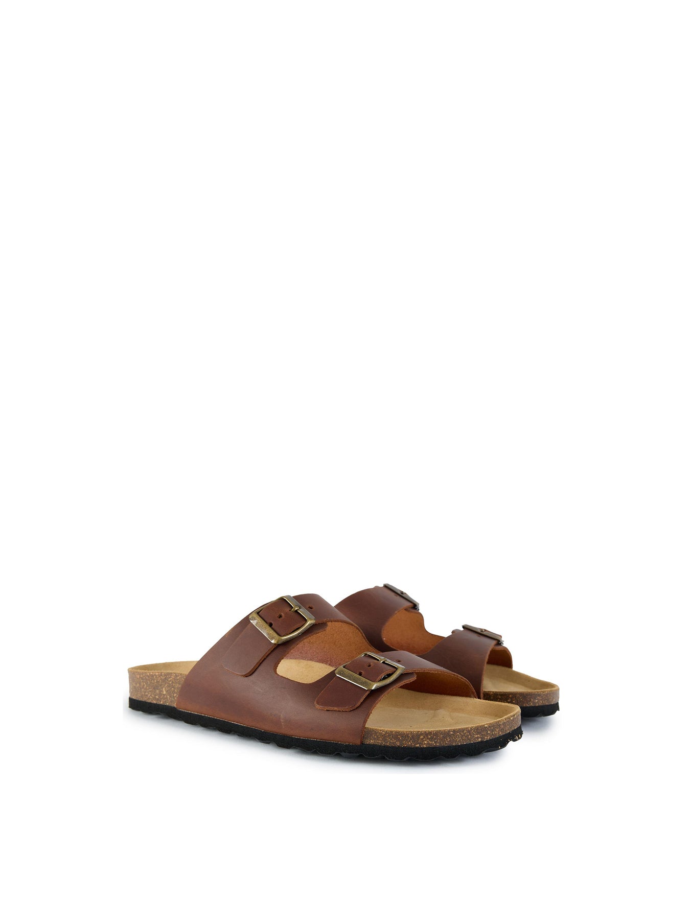 Nash Footbed Leather Sandals Tan