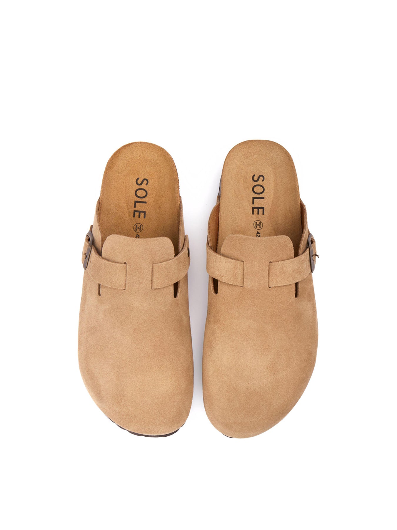 Nye Footbed Suede Mules Brown