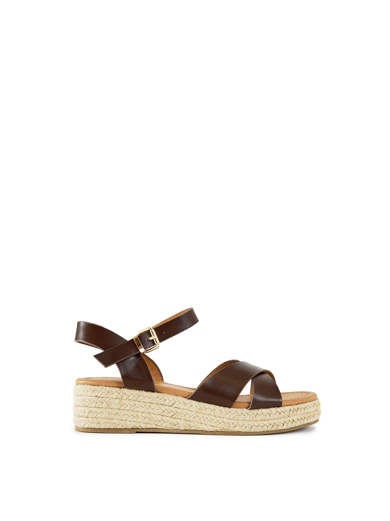 Pekoe Espadrille Wedge Sandals Brown