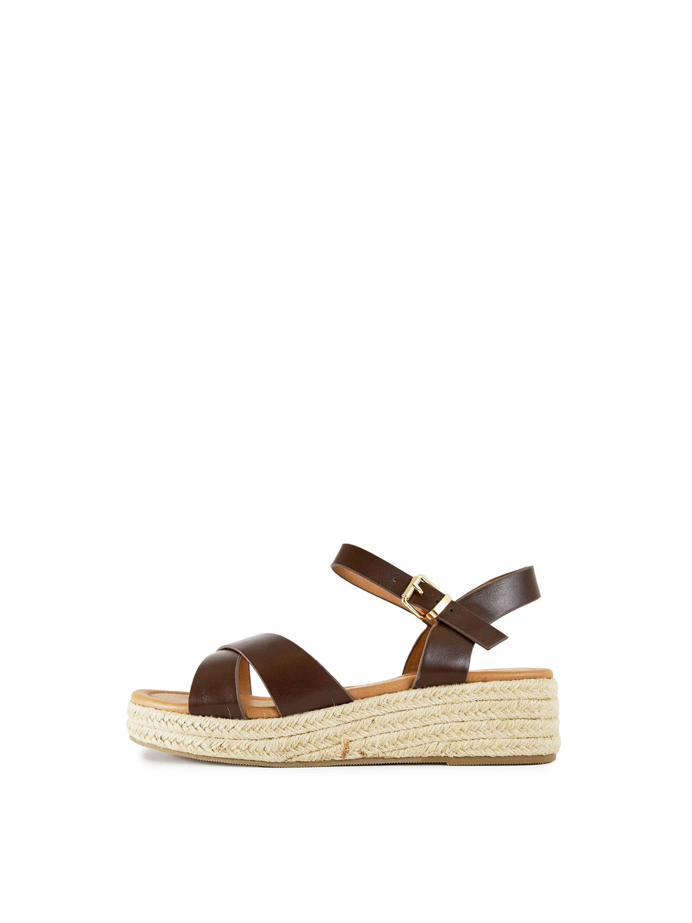 Pekoe Espadrille Wedge Sandals Brown