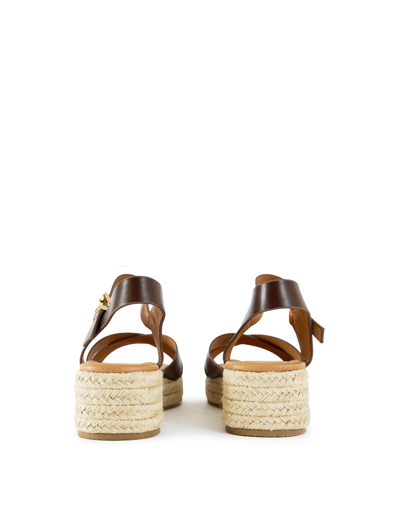 Pekoe Espadrille Wedge Sandals Brown