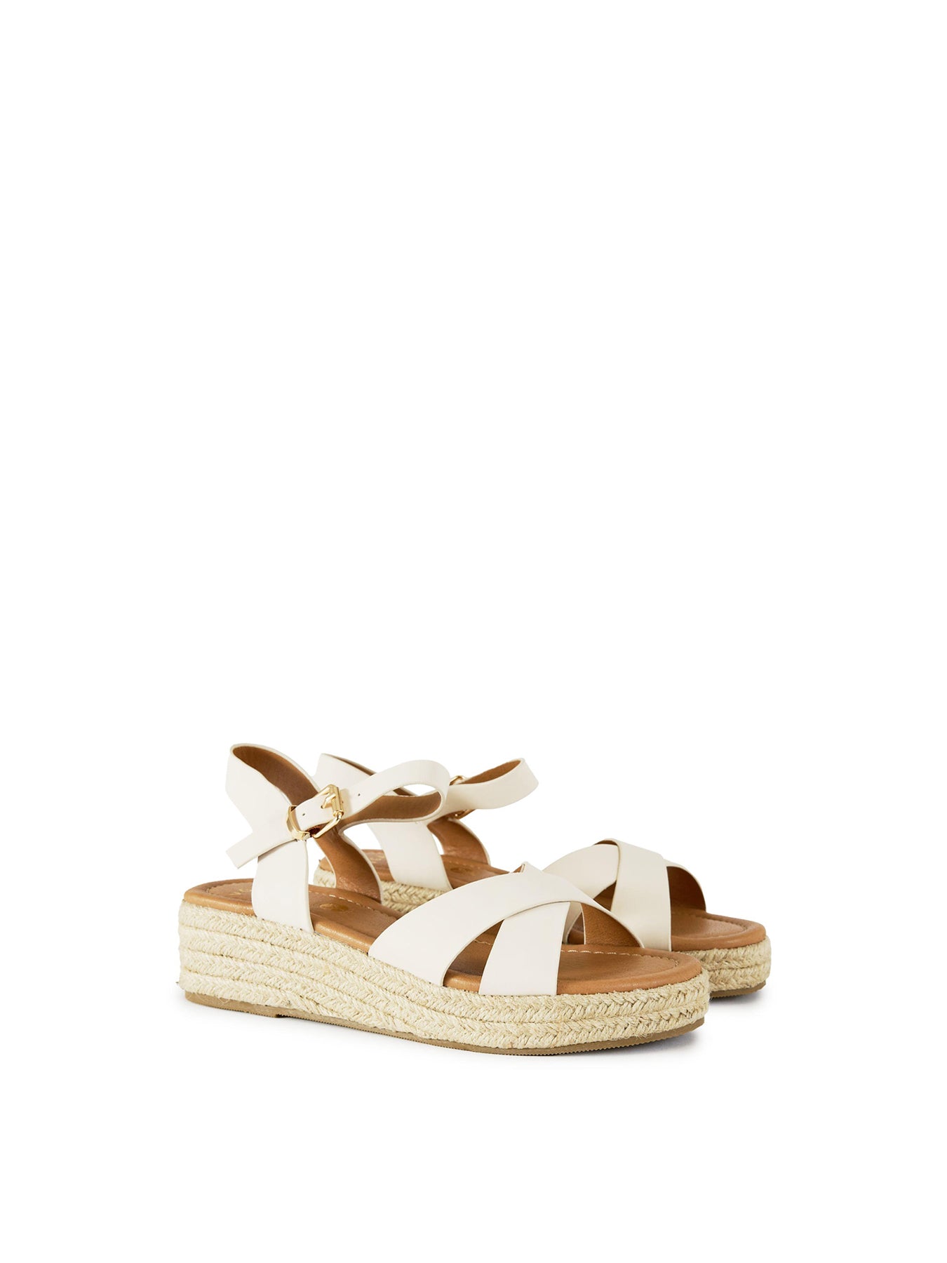 Pekoe Espadrille Wedge Sandals Neutral