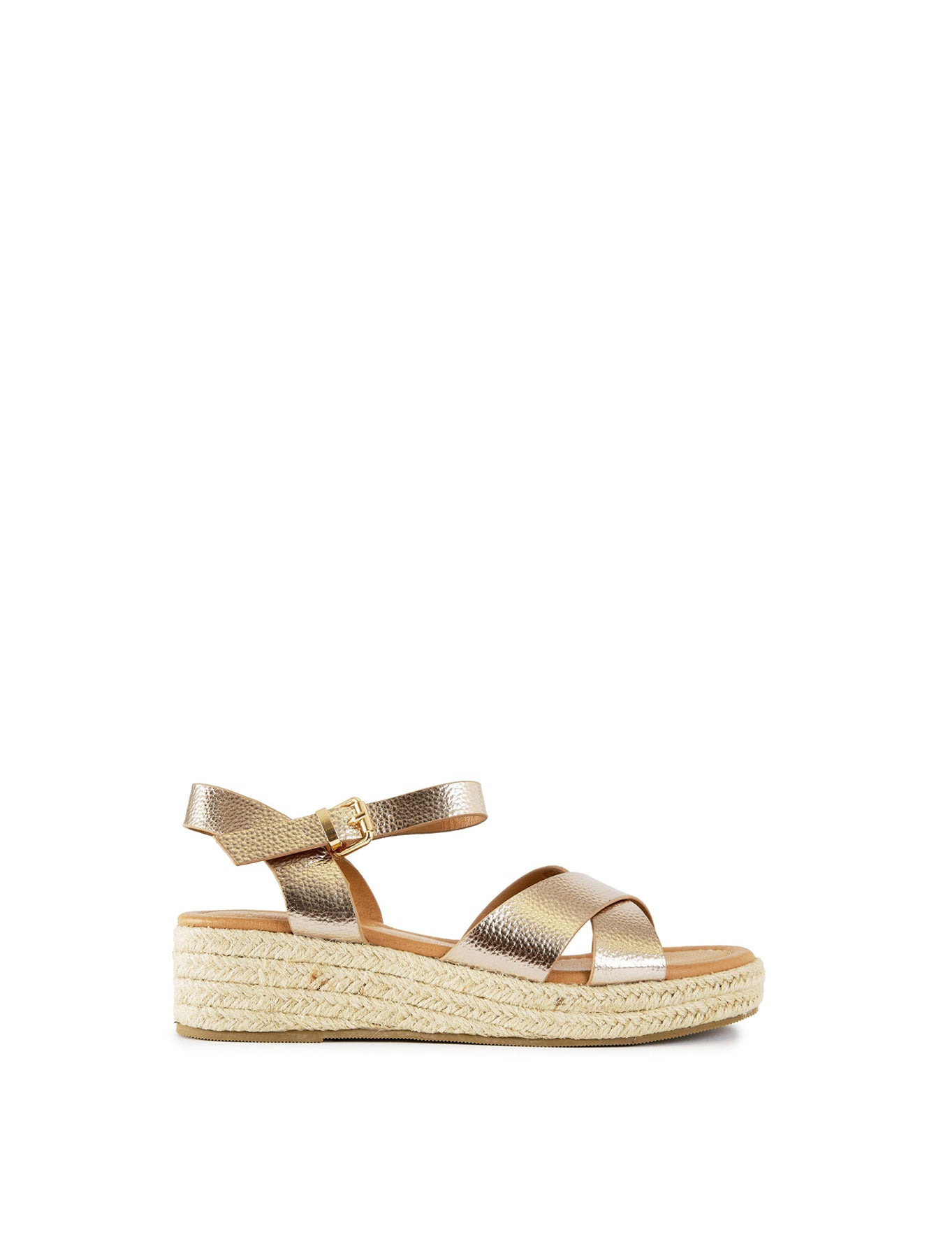 Pekoe Espadrille Wedge Sandals Gold