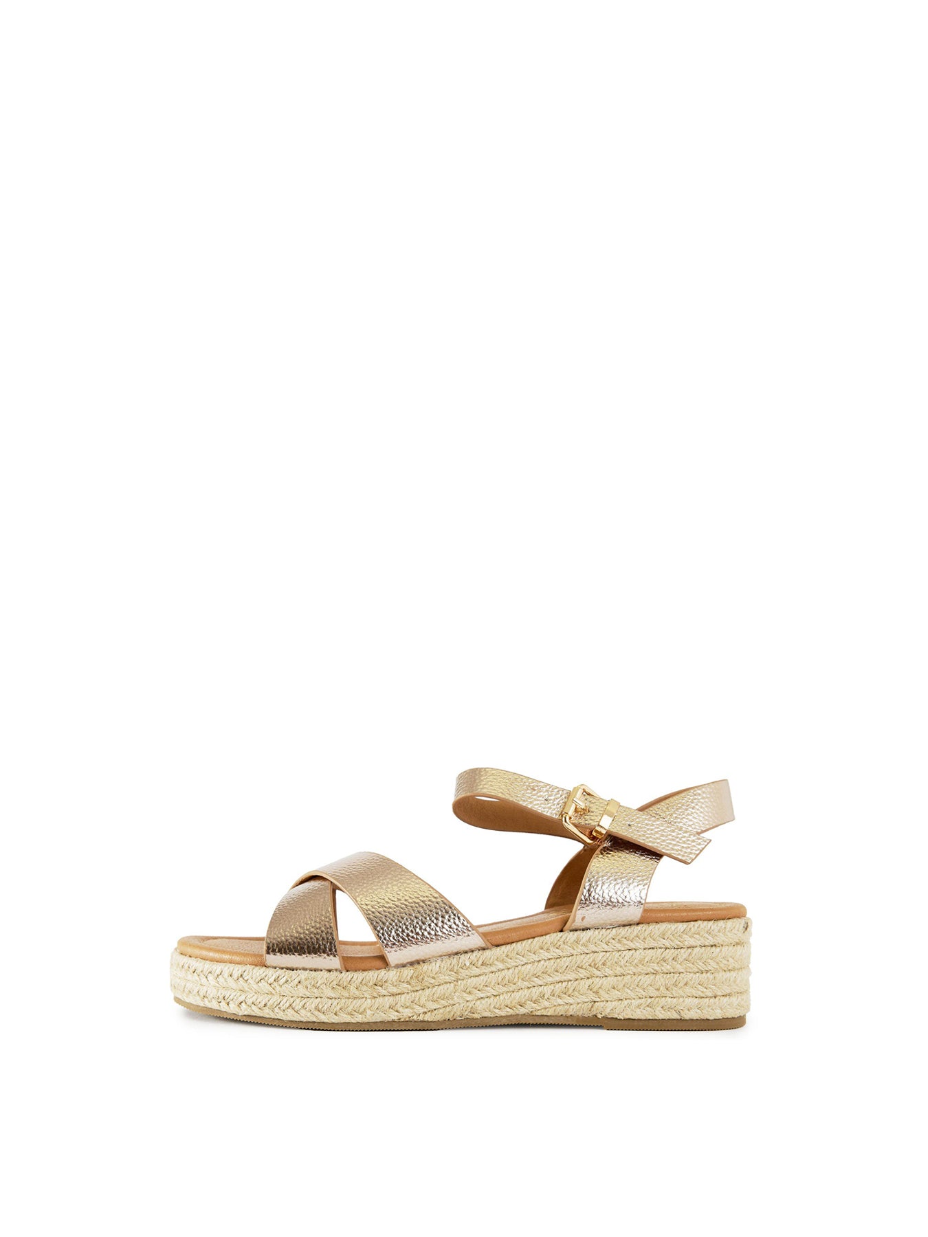 Pekoe Espadrille Wedge Sandals Gold