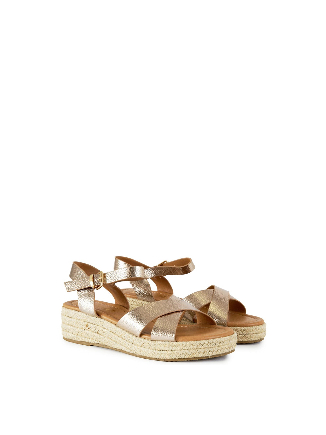 Pekoe Espadrille Wedge Sandals Gold