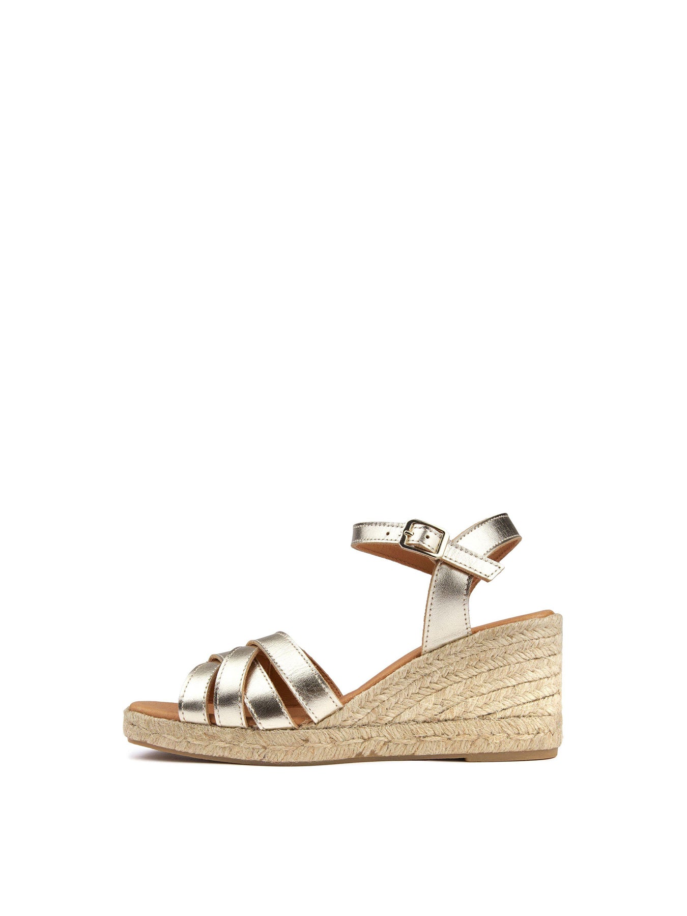 Angel Espadrille Wedge Sandals Gold