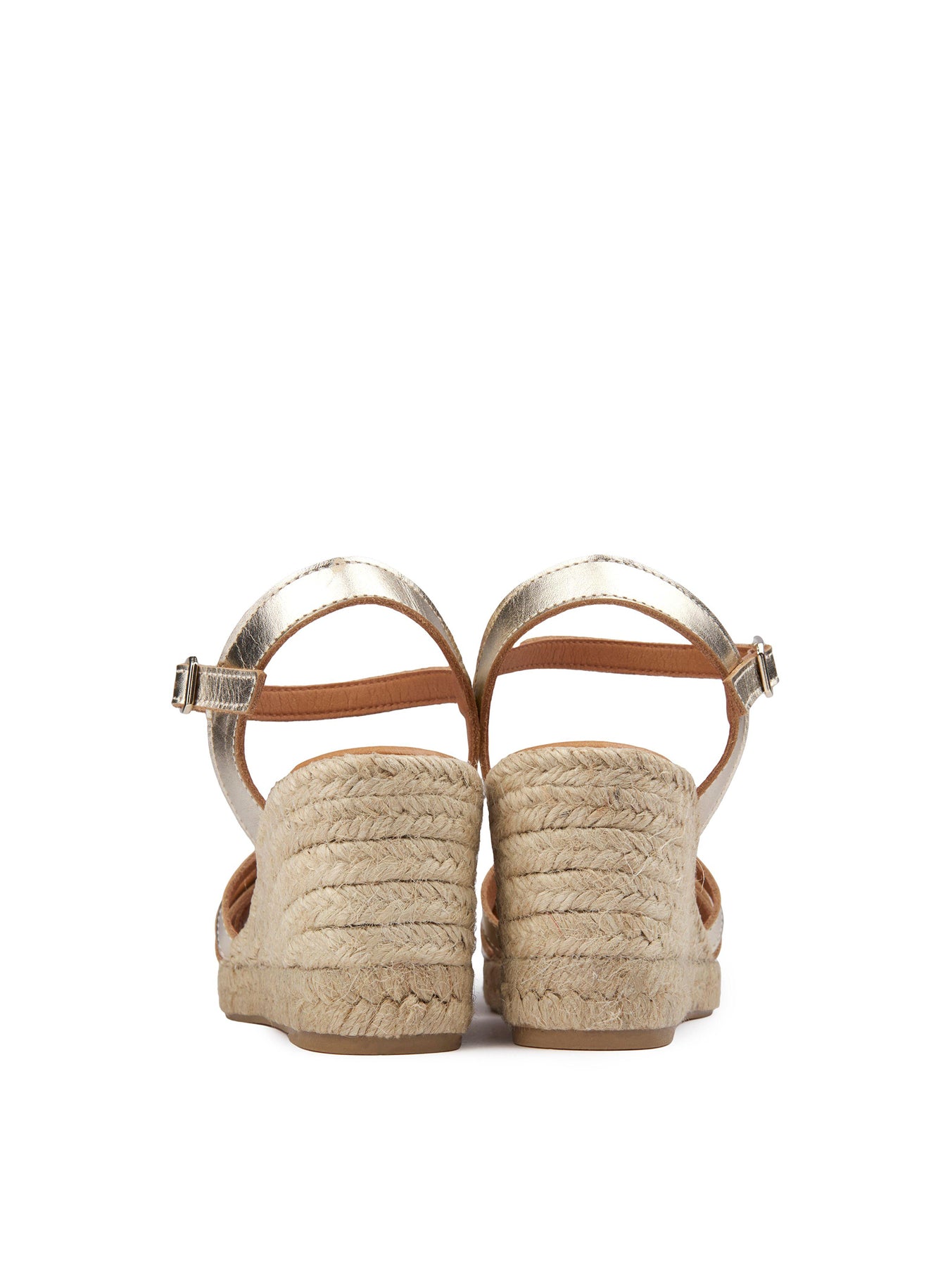 Angel Espadrille Wedge Sandals Gold