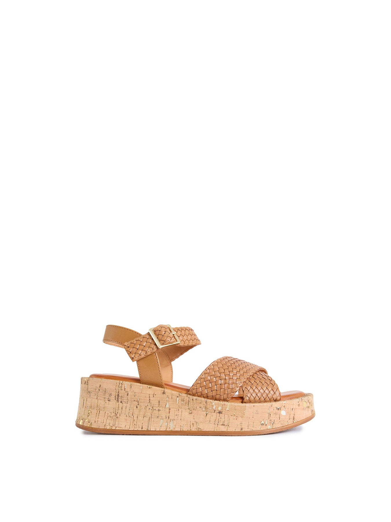 Briana Flatform Sandals Tan