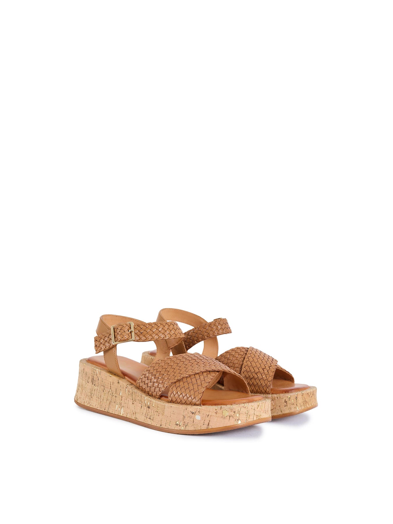 Briana Flatform Sandals Tan