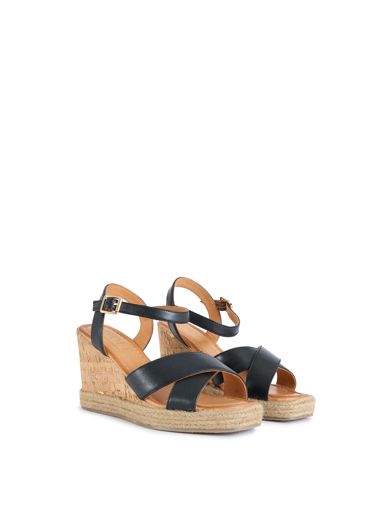 Brita Wedge Sandals Black