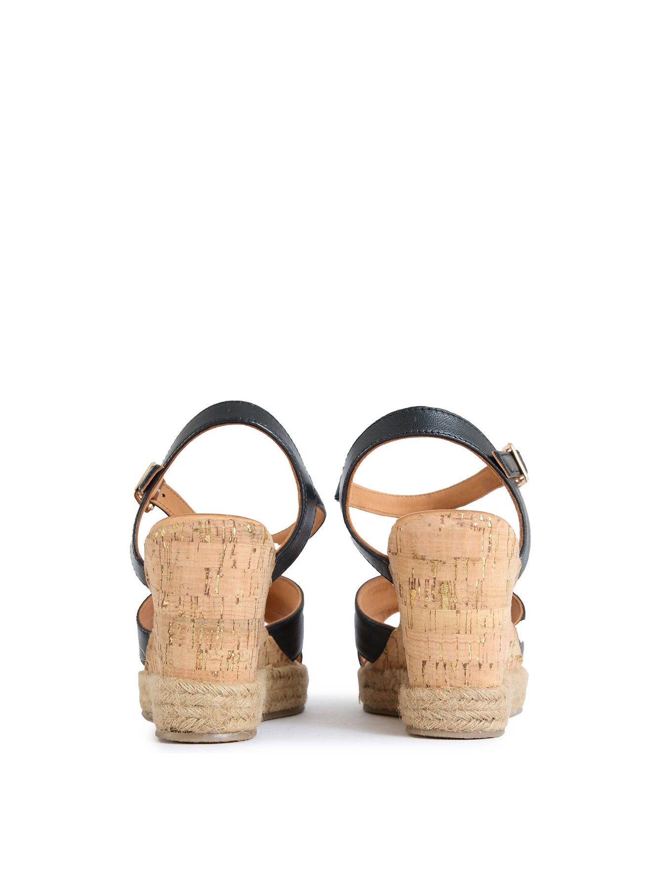 Brita Wedge Sandals Black