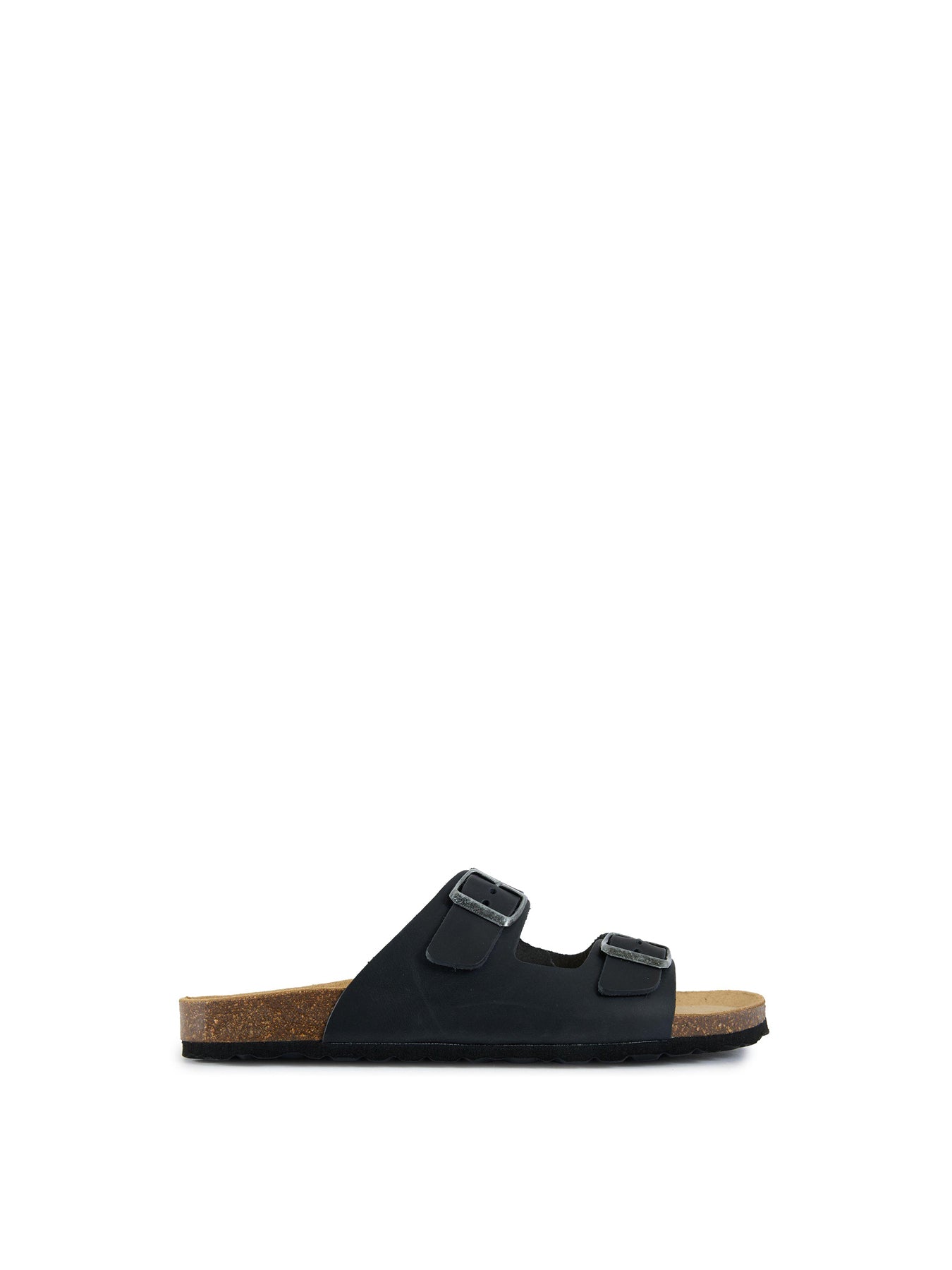 Nash Footbed Leather Sandals Black