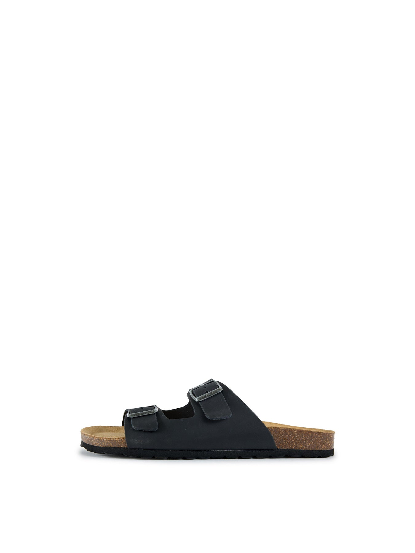 Nash Footbed Leather Sandals Black