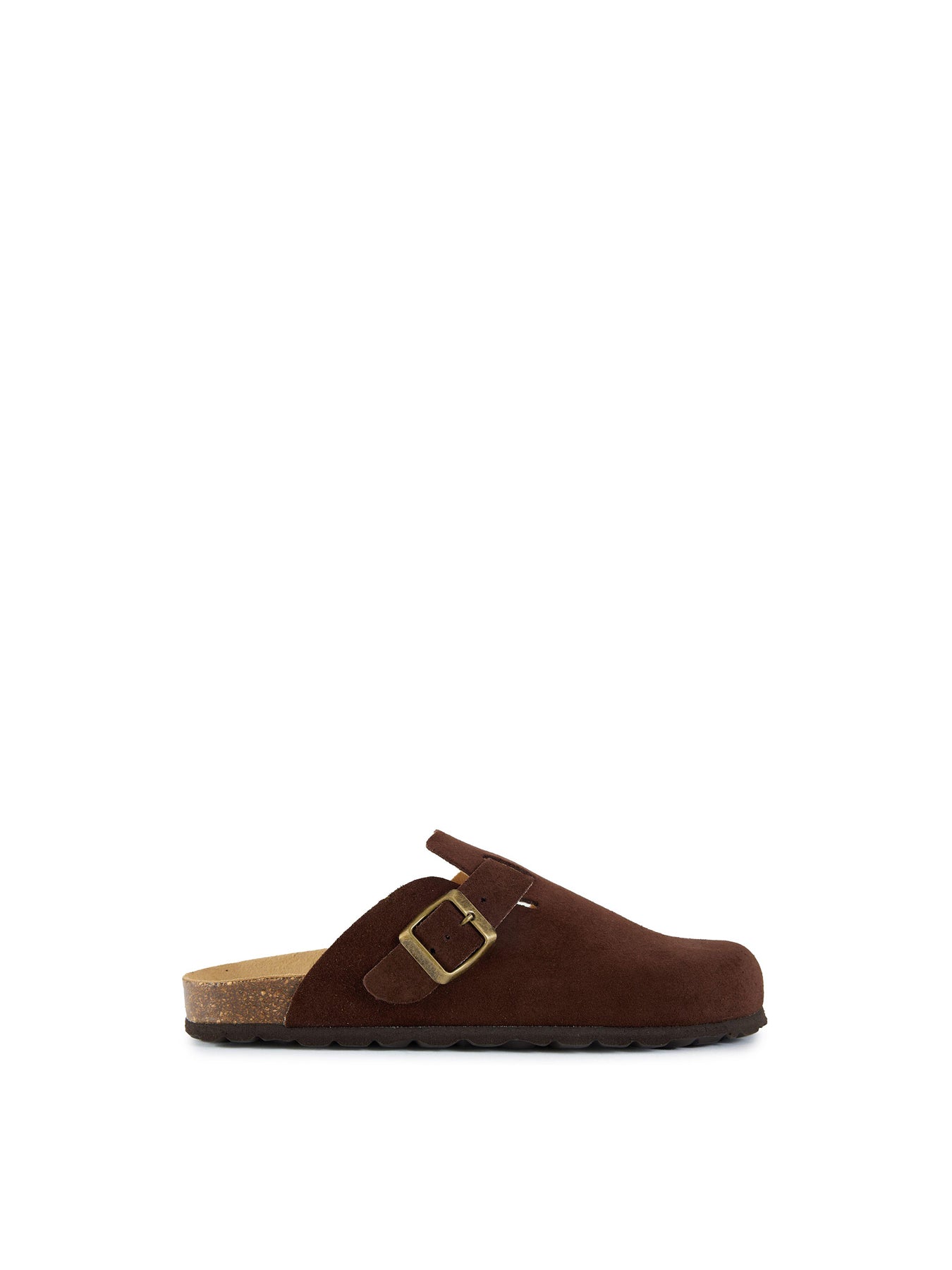 Nye Footbed Mule Suede Sandals Brown