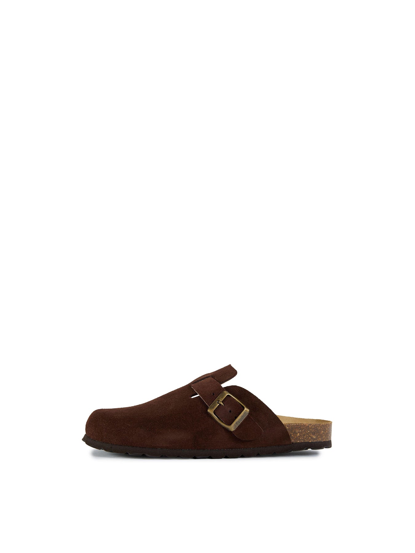 Nye Footbed Mule Suede Sandals Brown