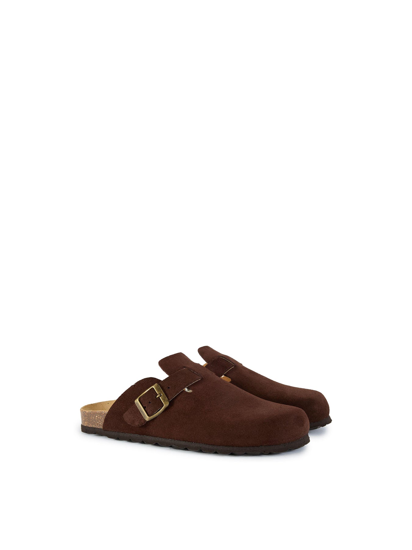Nye Footbed Mule Suede Sandals Brown