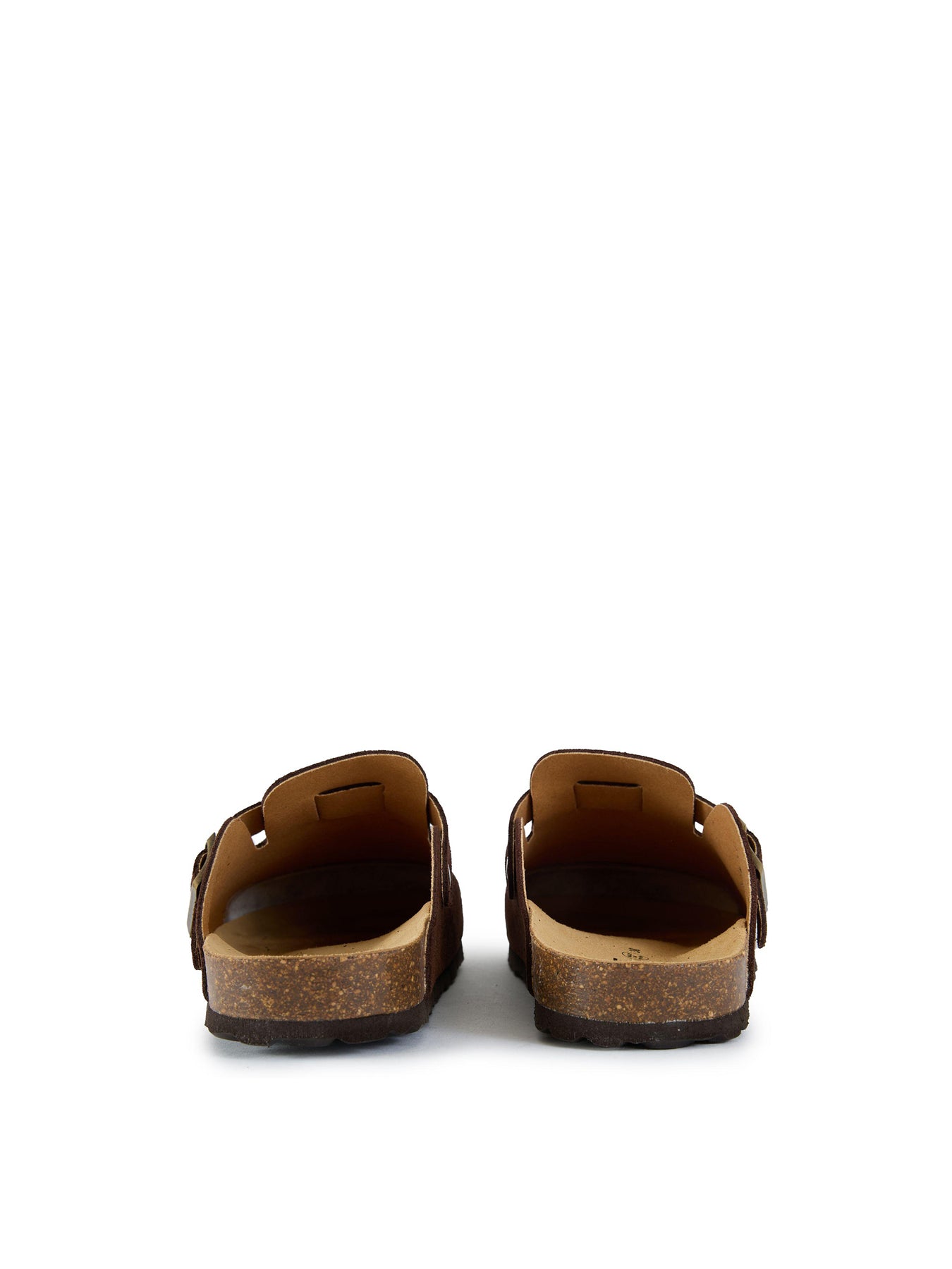 Nye Footbed Mule Suede Sandals Brown