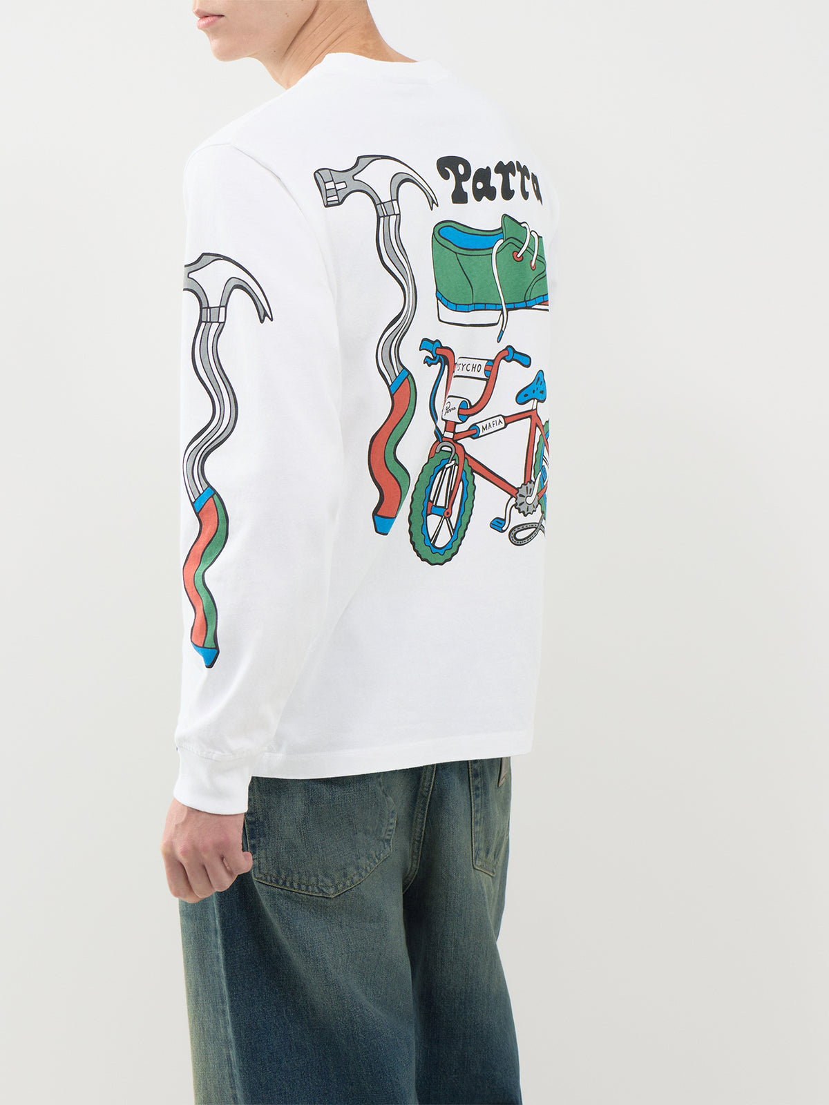 Bike Hammer Long Sleeve Graphic T-Shirt