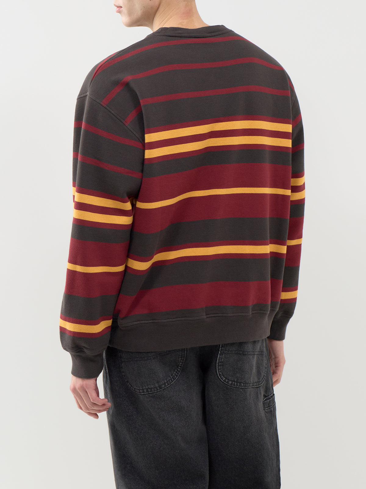 Sweatstriped Crew Neck Sweatshirt