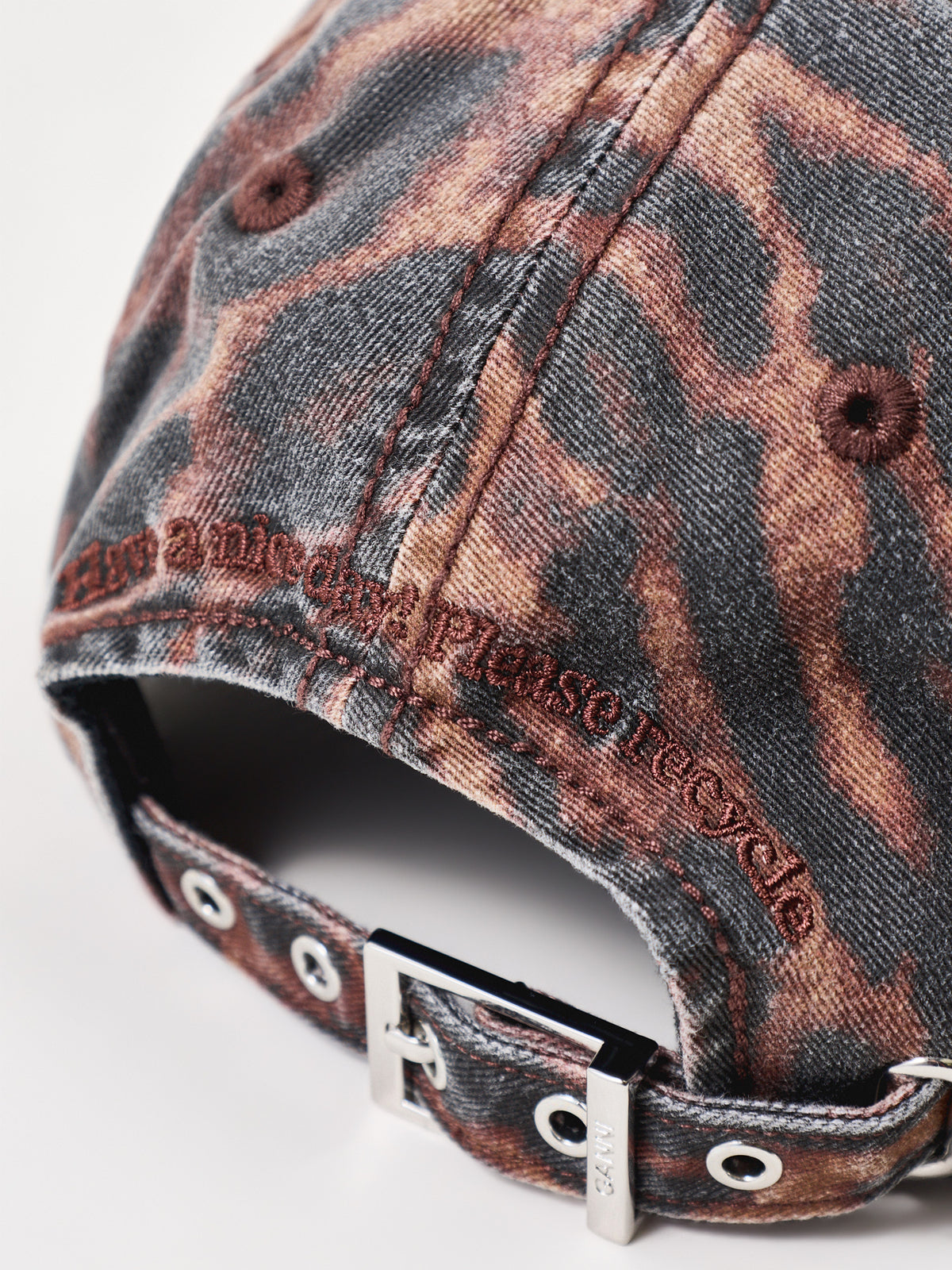 Organic Cotton Ocelot Leopard Cap - Rawhide