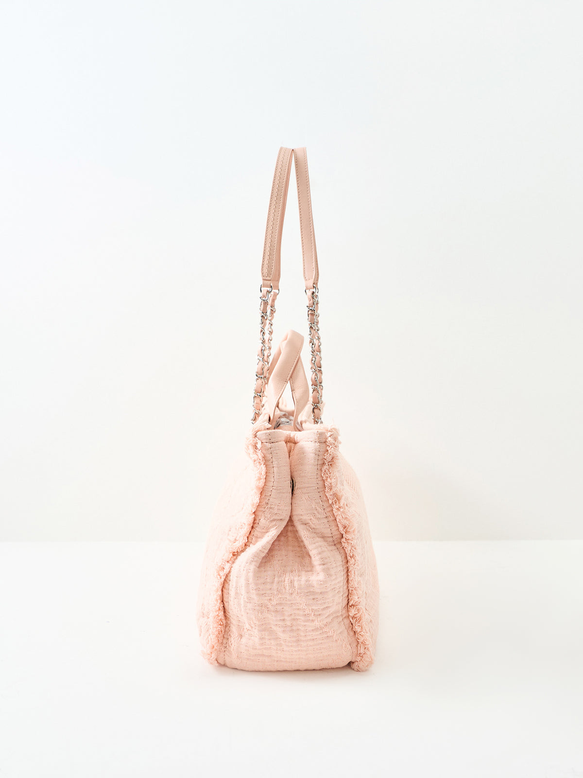 Vintage Chanel Pink Canvas Ginpaku 2-Way Shoulder Bag