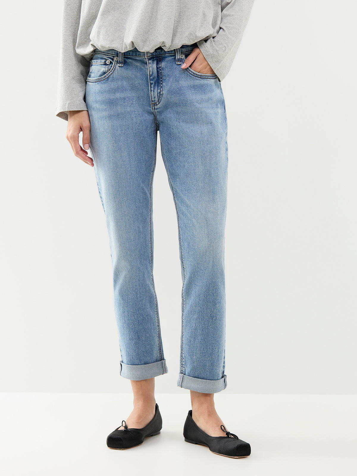 Dre Slim Boyfriend Jeans