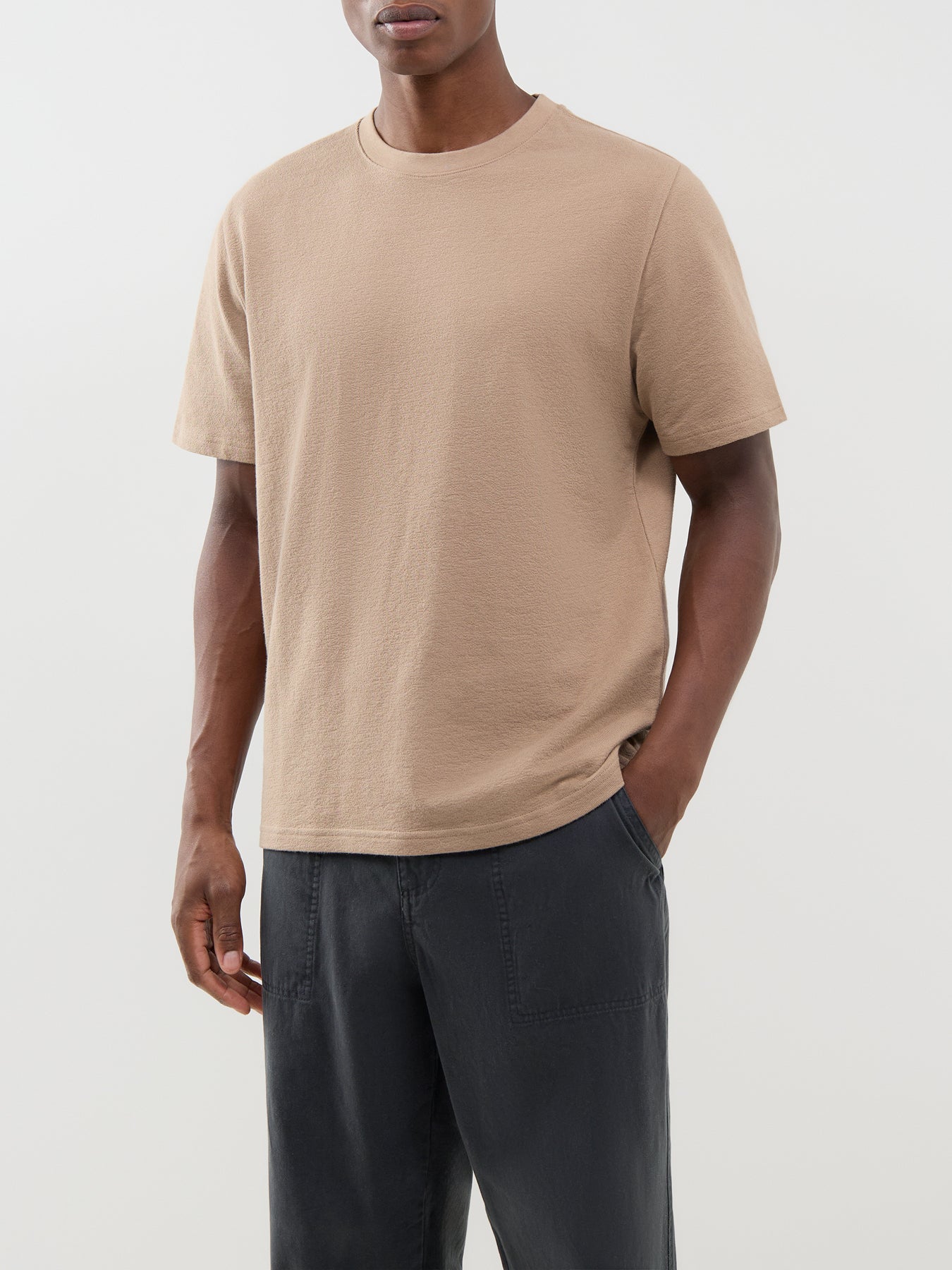 Organic Cotton Dean Short-Sleeved T-Shirt - Dark Sand