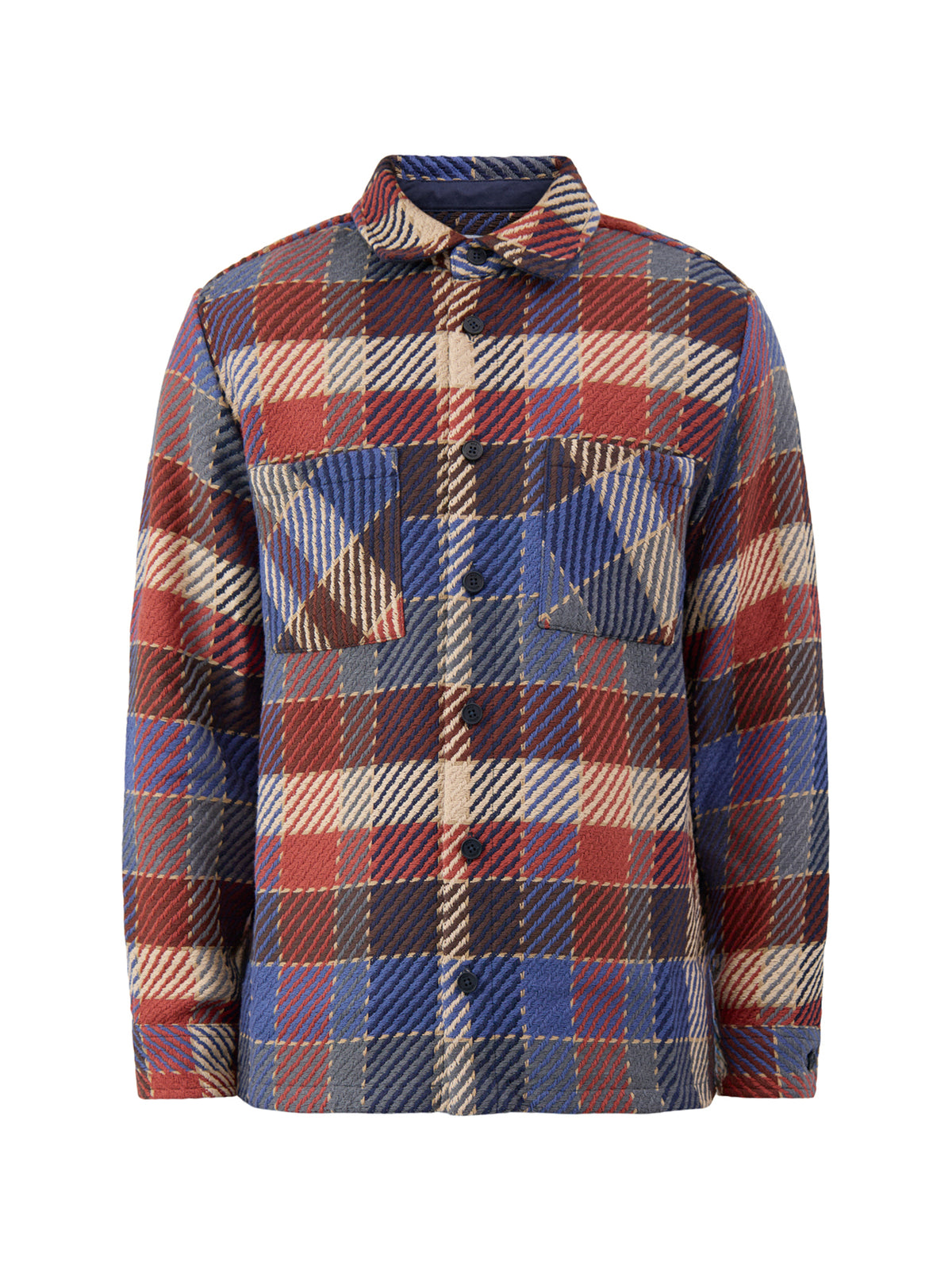Recycled Cotton Blend Whiting Pike Check Overshirt