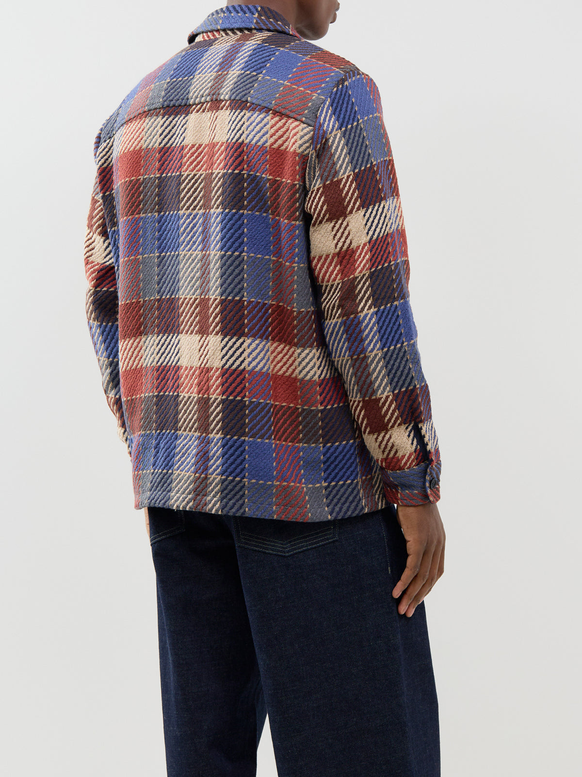 Recycled Cotton Blend Whiting Pike Check Overshirt