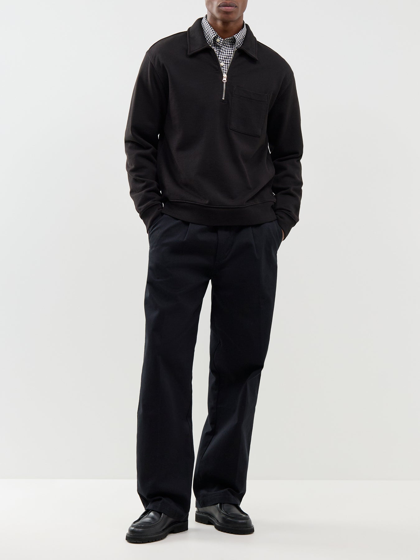 Cotton Reeve Quarter-Zip Loopback Sweatshirt