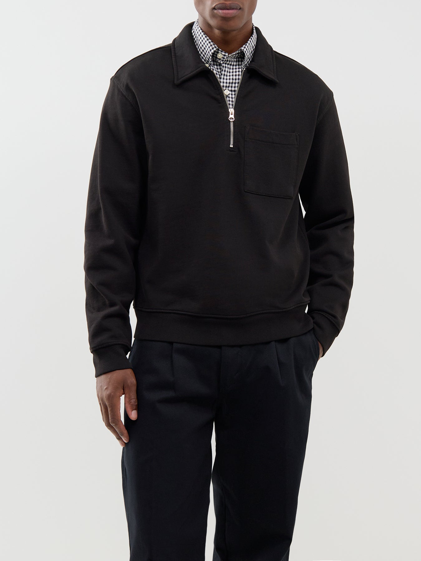 Cotton Reeve Quarter-Zip Loopback Sweatshirt