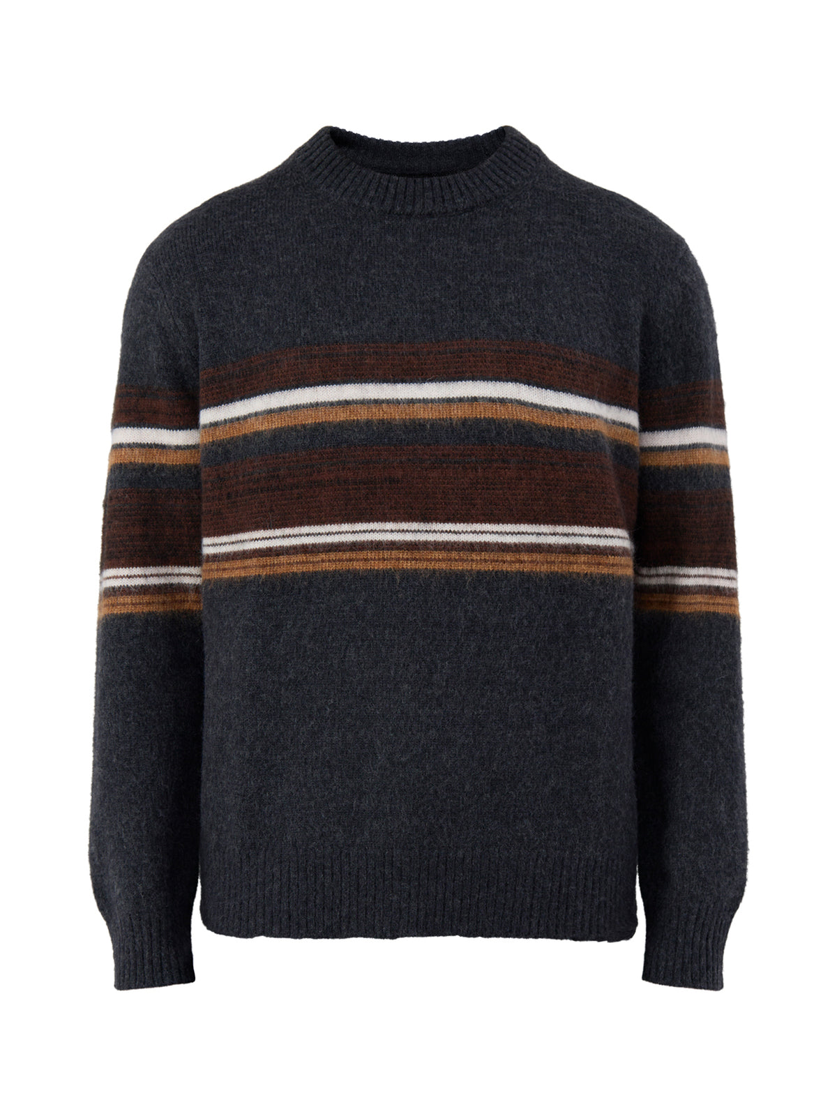 Wool & Mohair Blend Wilde Bold Stripe Crew Neck Jumper