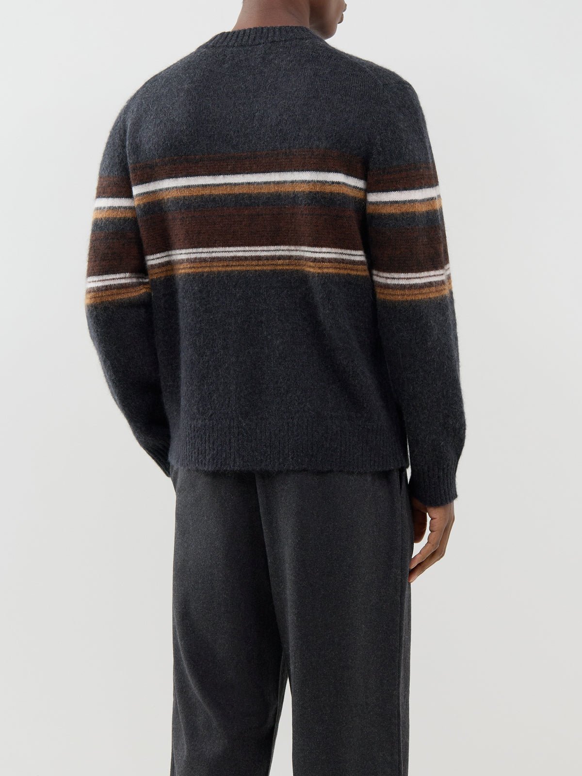 Wool & Mohair Blend Wilde Bold Stripe Crew Neck Jumper