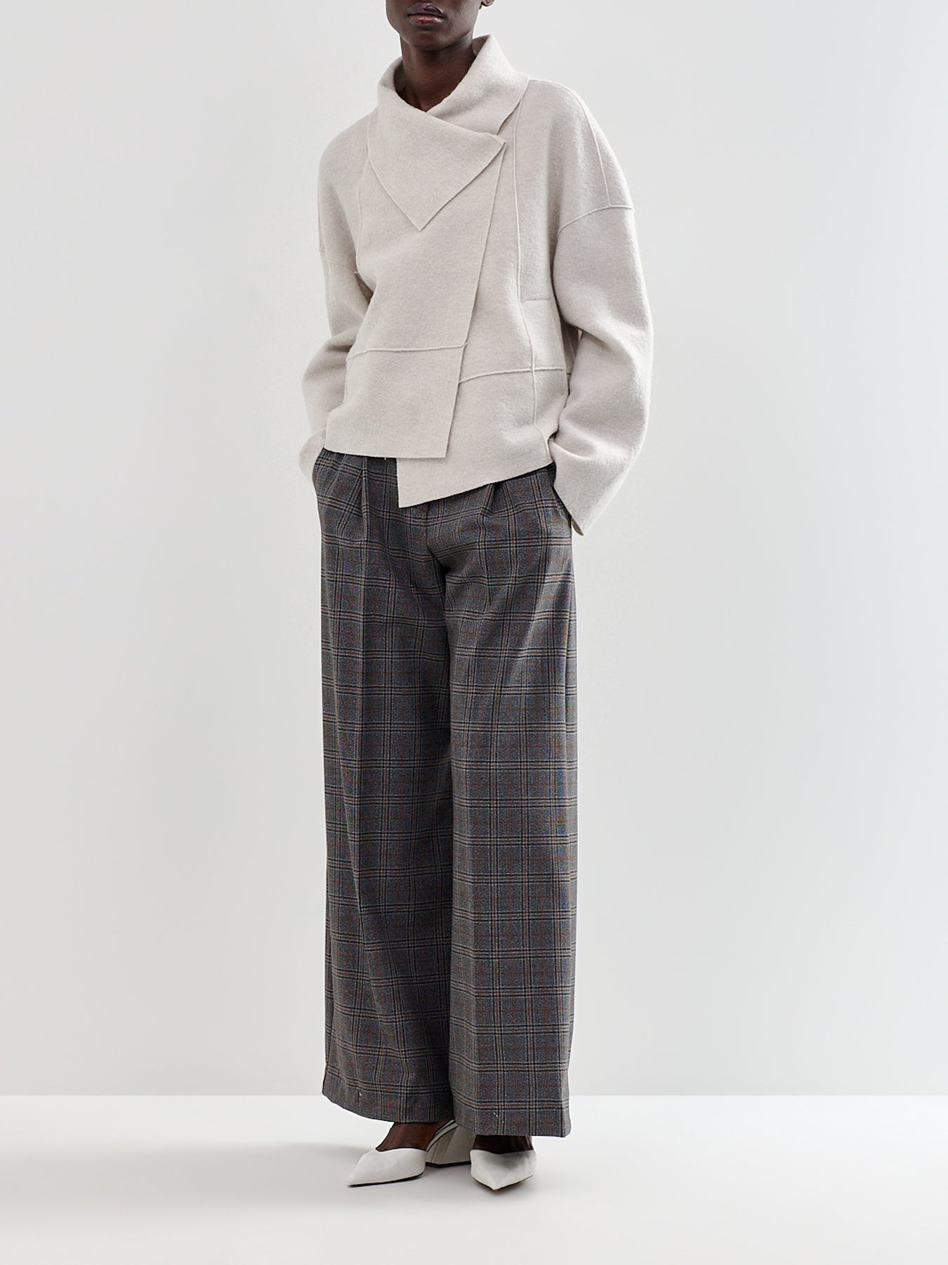 Virgin Wool Cropped Boiled Wool Jacket