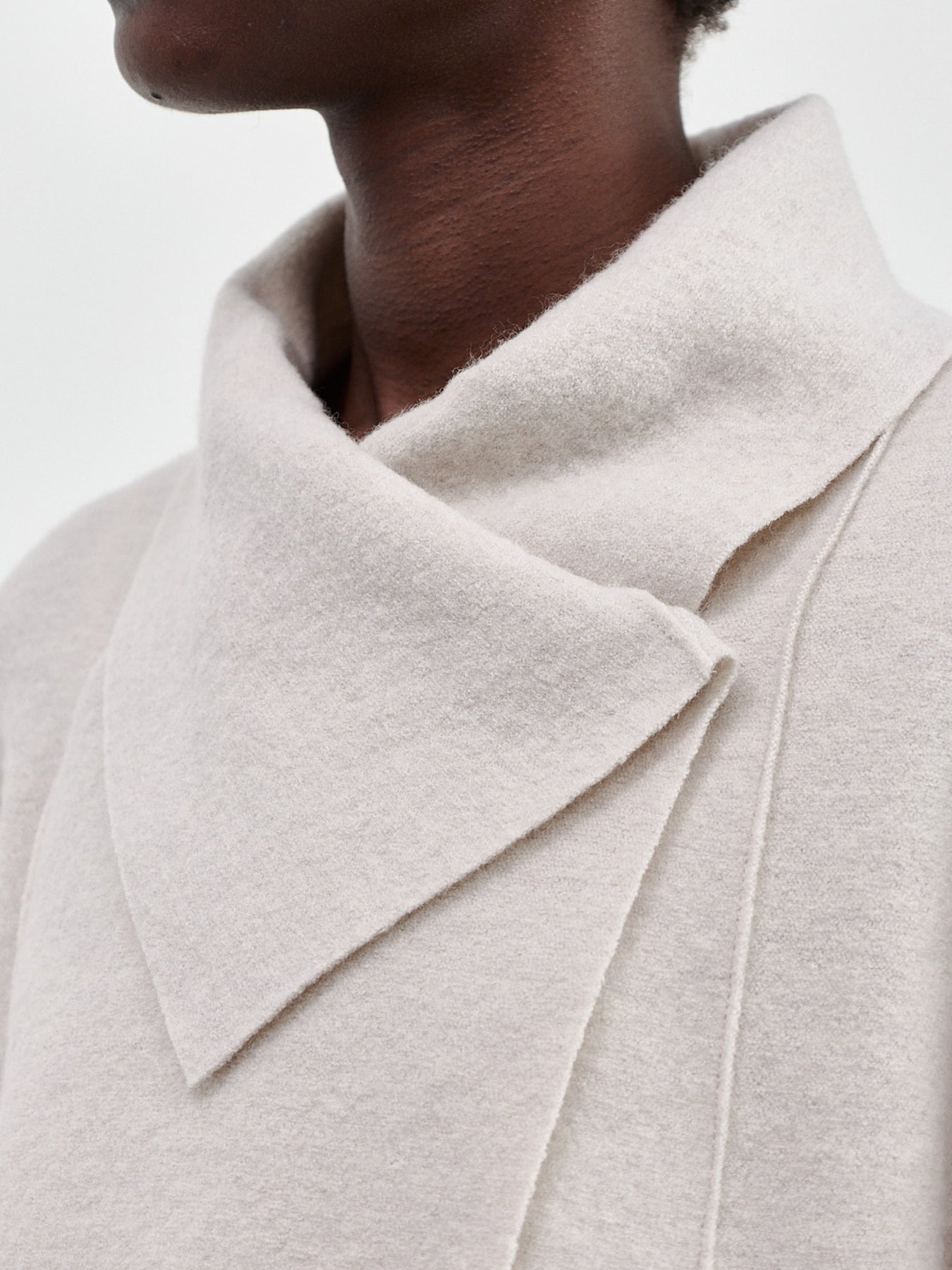 Virgin Wool Cropped Boiled Wool Jacket