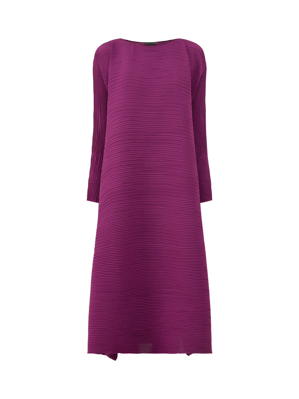 A-Line Pleated Midi Dress - Amethyst