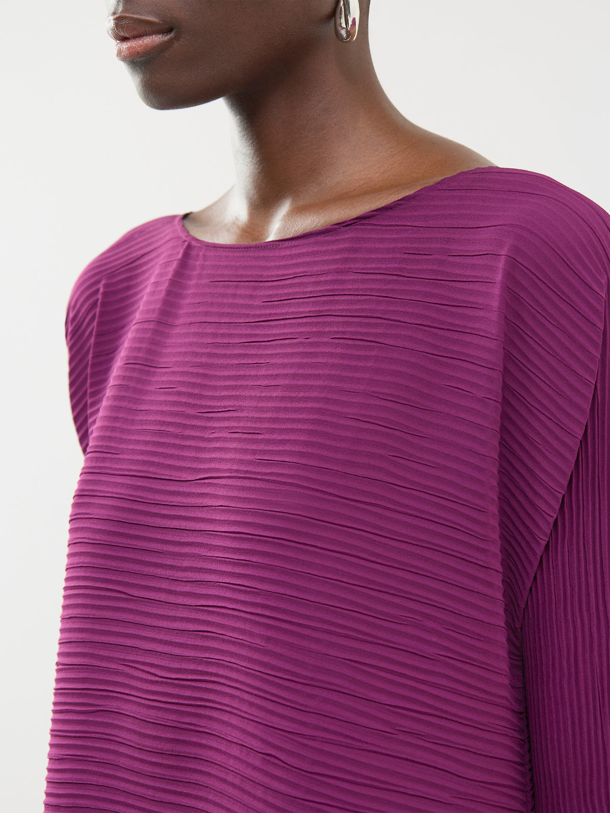 A-Line Pleated Midi Dress - Amethyst