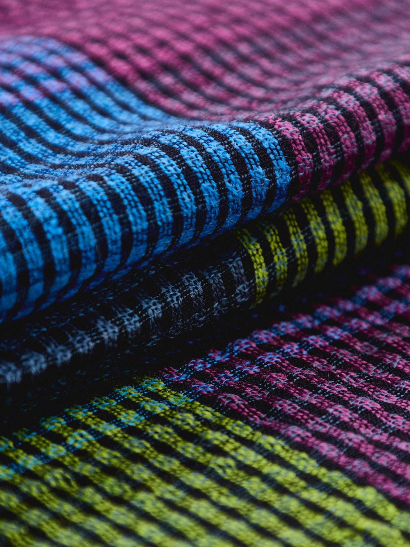 Amethyst Check Wool-Blend Scarf